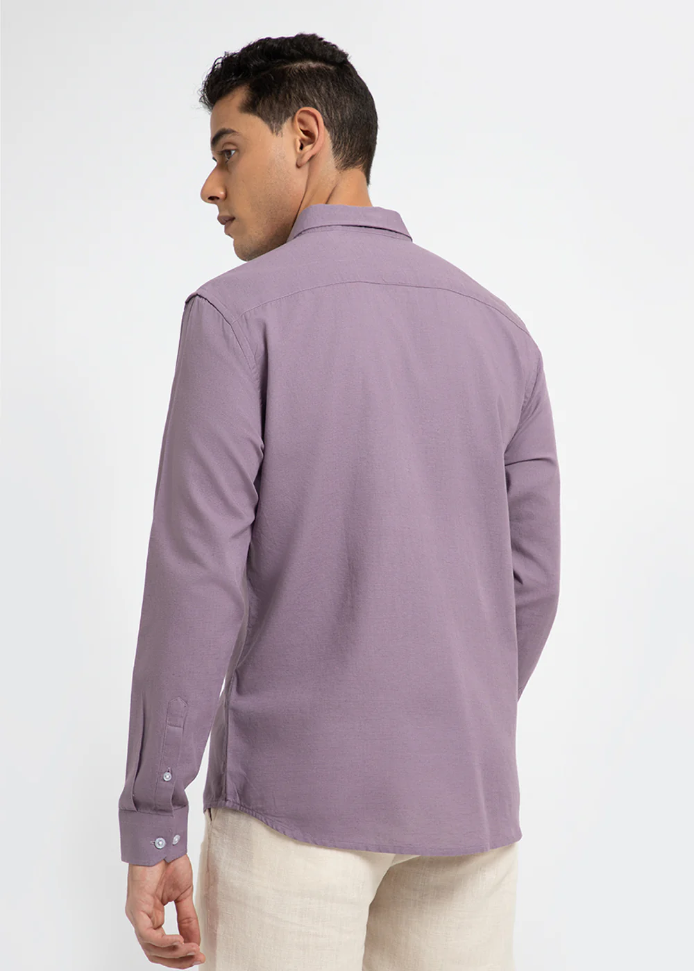Lilac Cotton Linen Shirt - Image 5