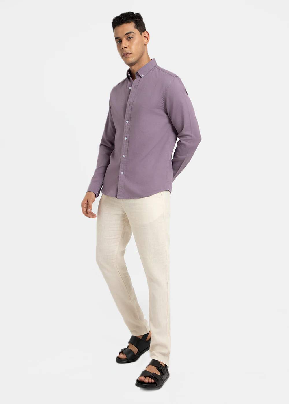 Lilac Cotton Linen Shirt - Image 7