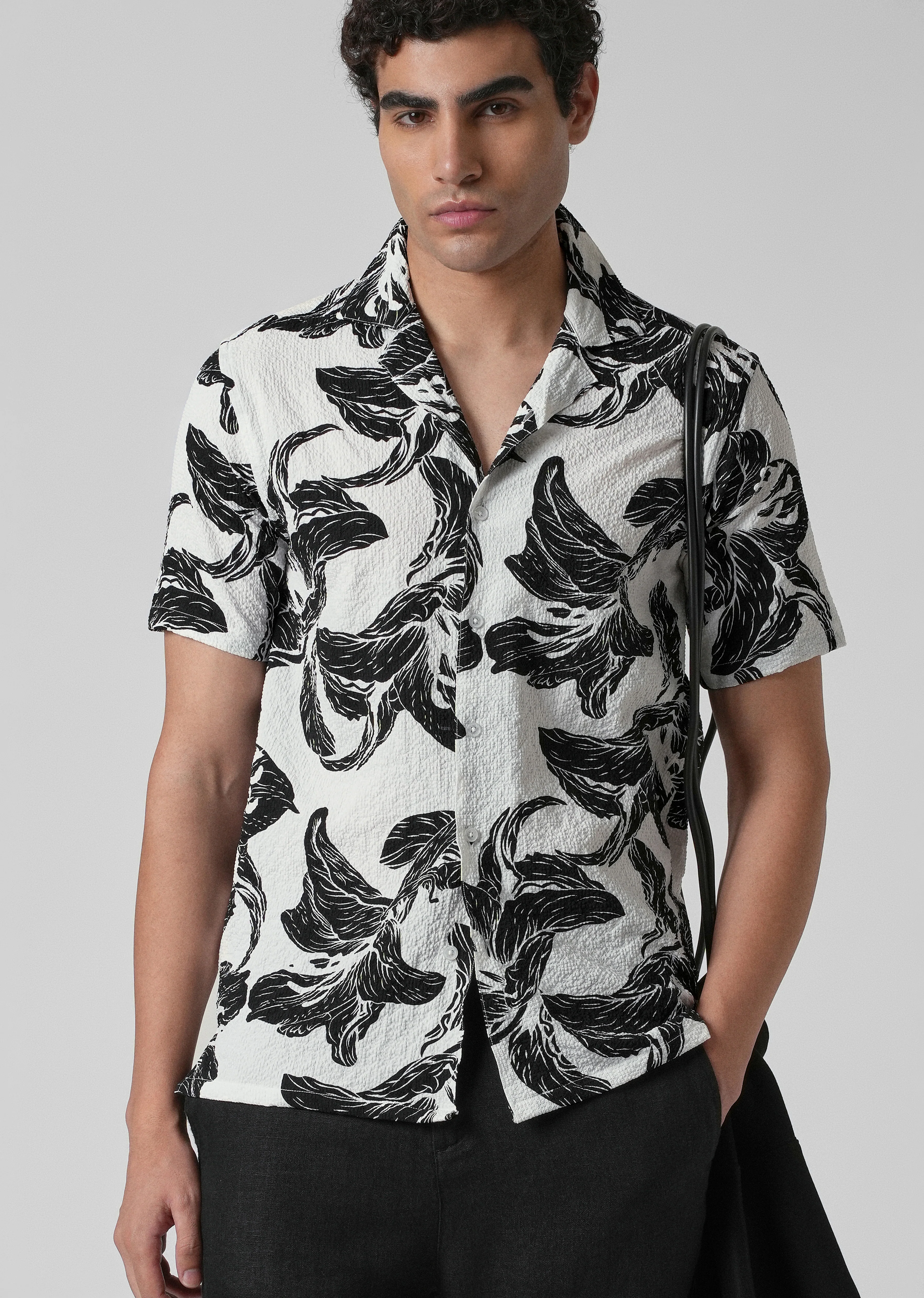 Lily Print Popcorn Shirt - Image 7