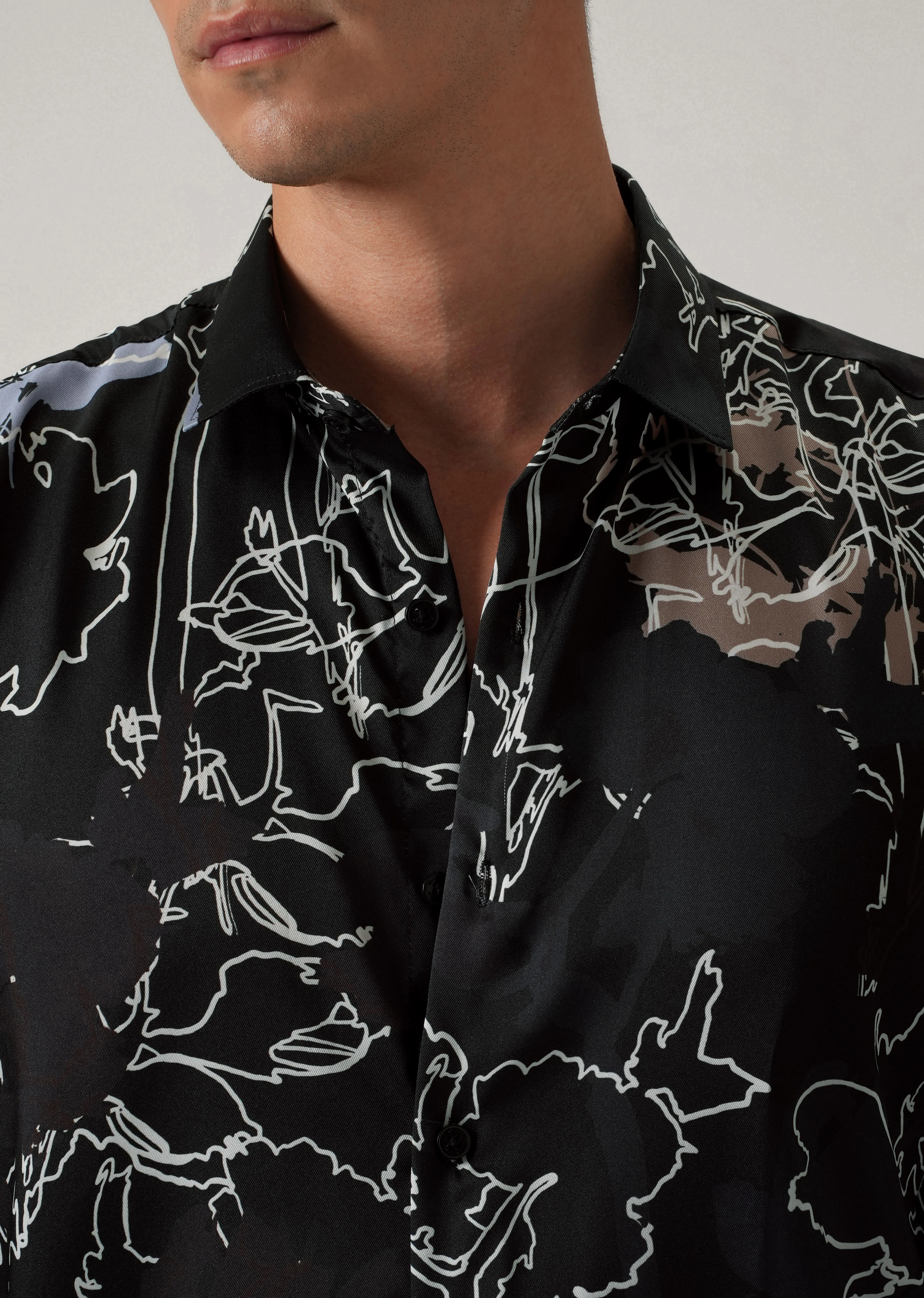 Line Floral Print Shirt - Image 5