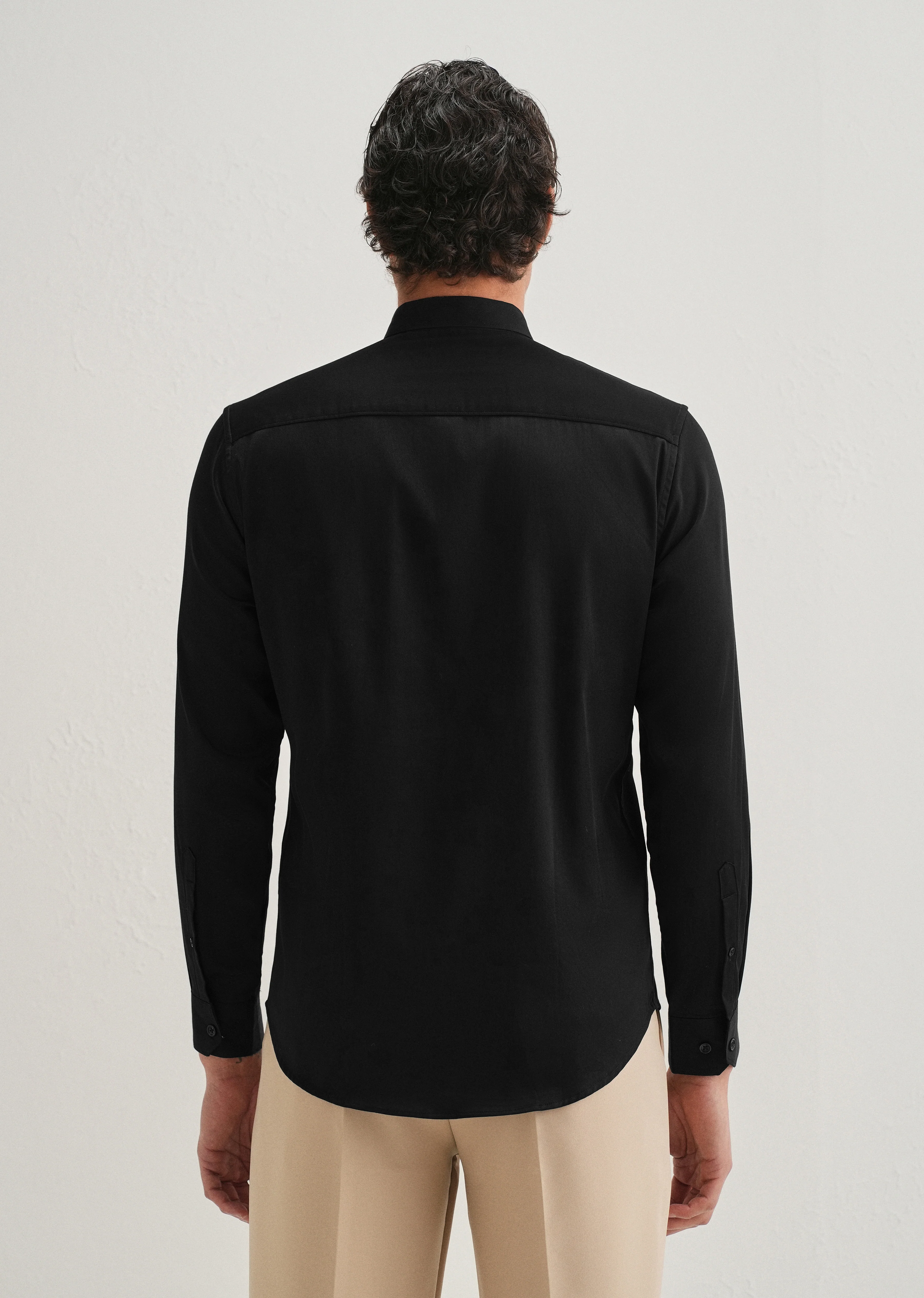 Lion Mane Embellished Black Designer Shirt - Image 2