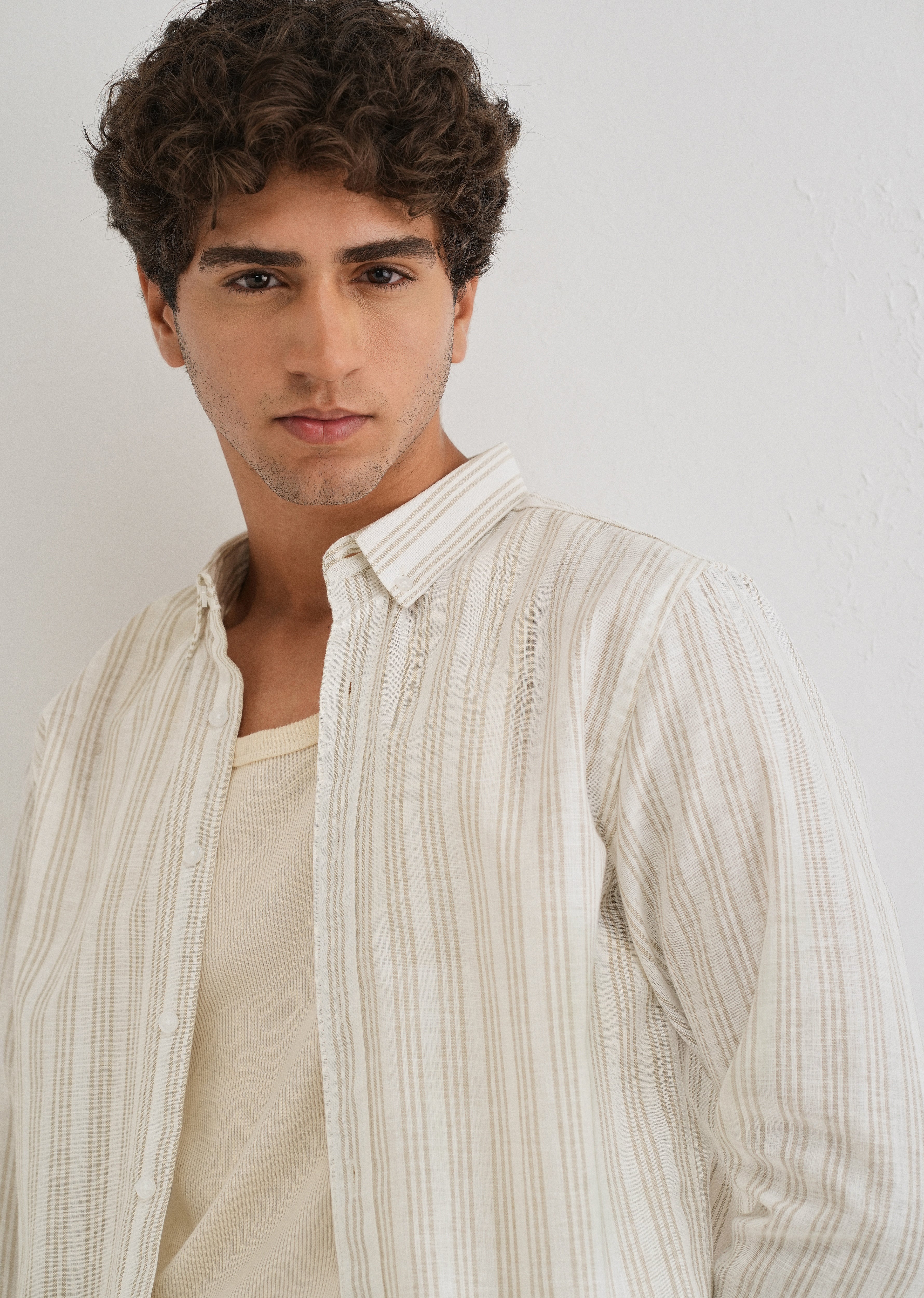 Loral Oak Stripe Blended Linen shirt - Image 5