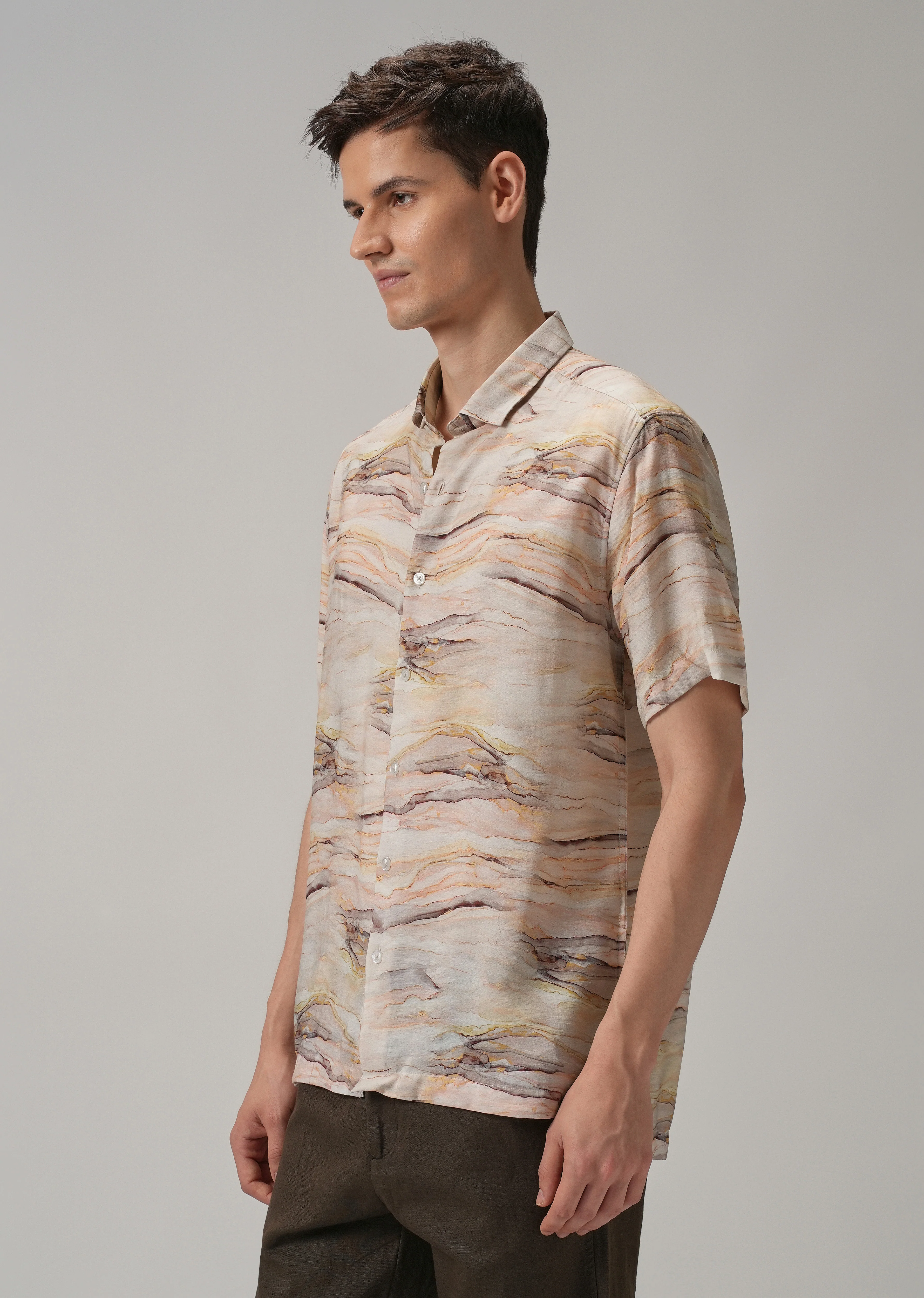 Marble Wash Printed Shirt - Image 4