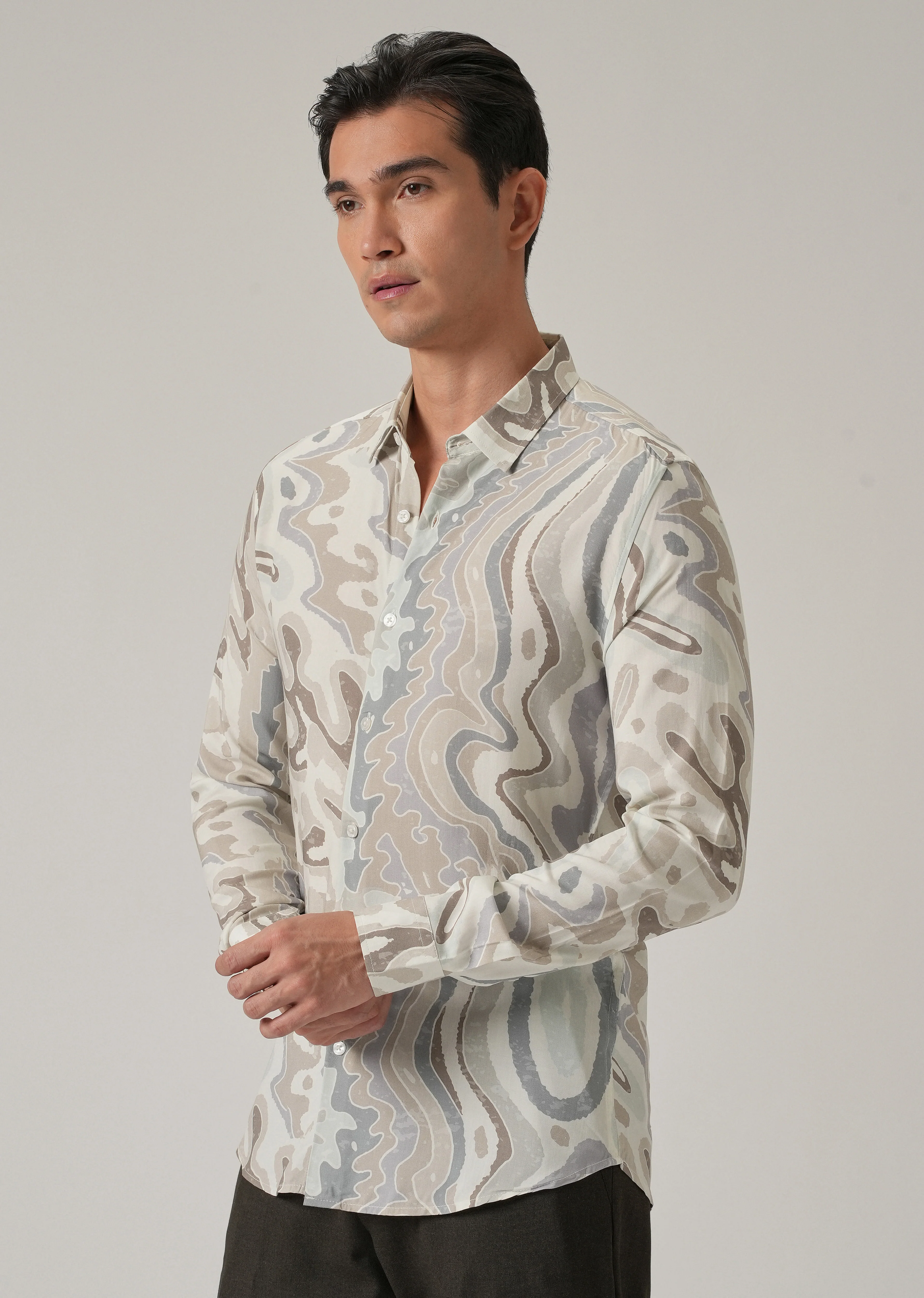 Marbled Print Shirt - Image 4