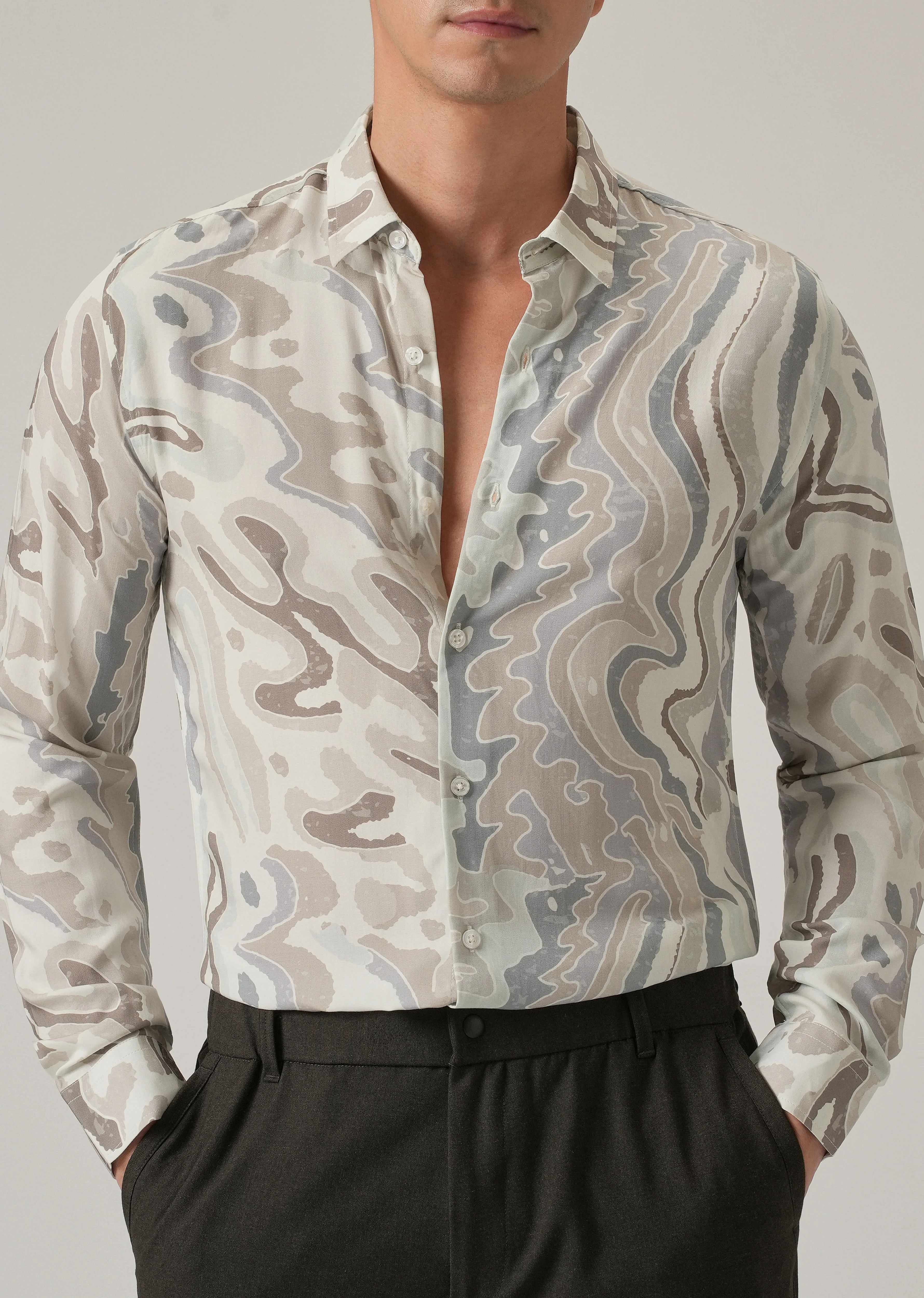Marbled Print Shirt - Image 7