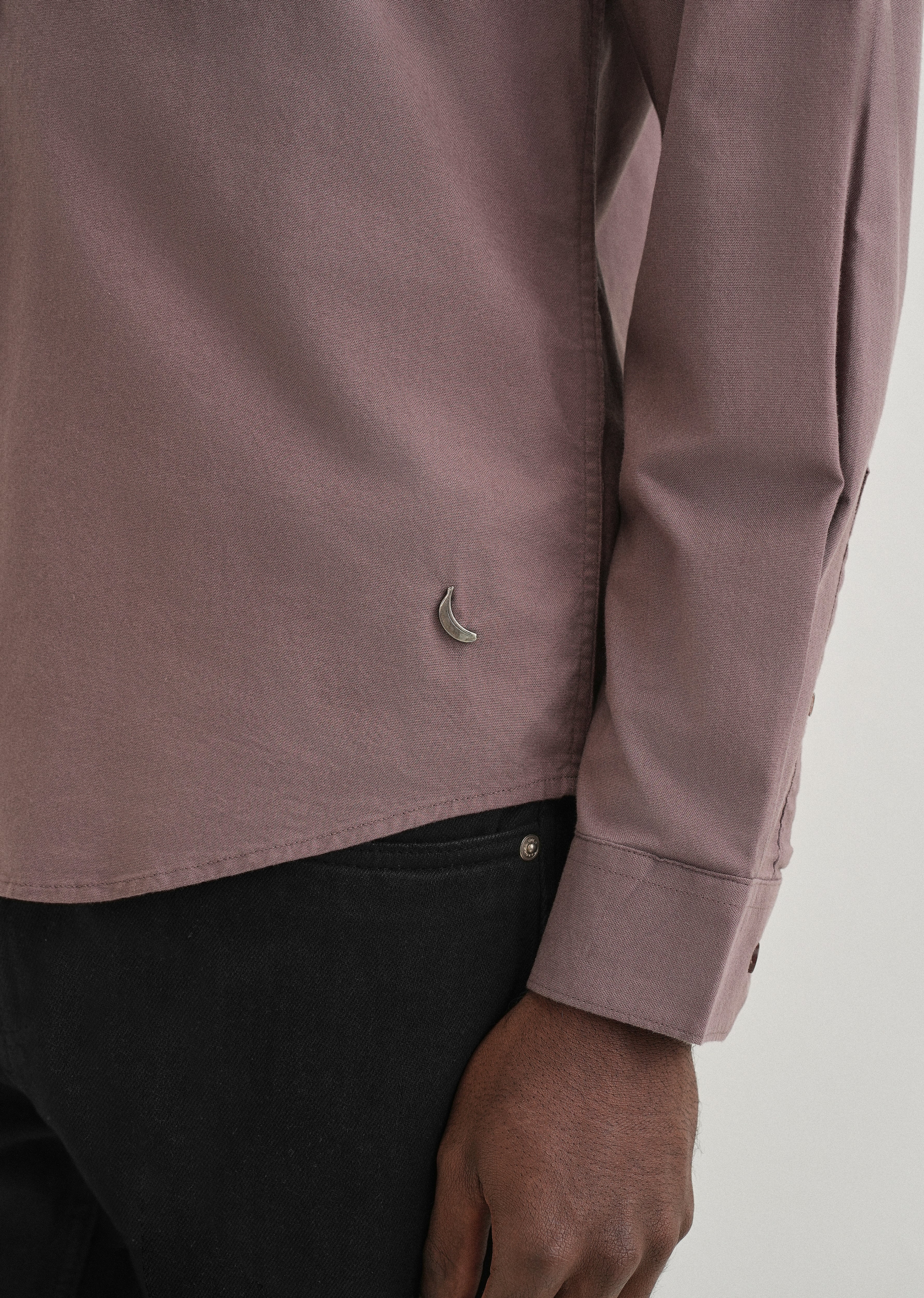 Mauve Contrast Placket Shirt - Image 2