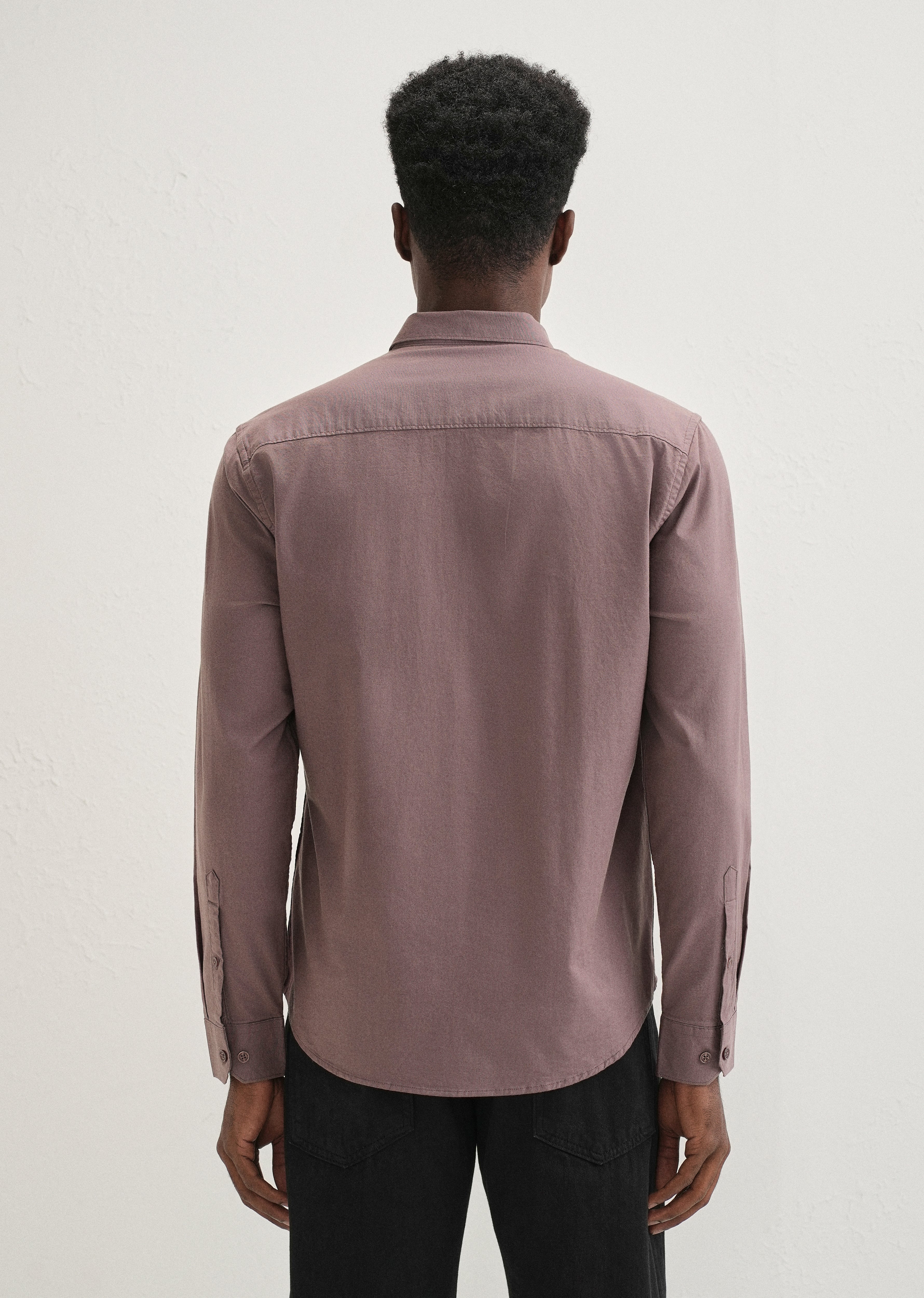 Mauve Contrast Placket Shirt - Image 4