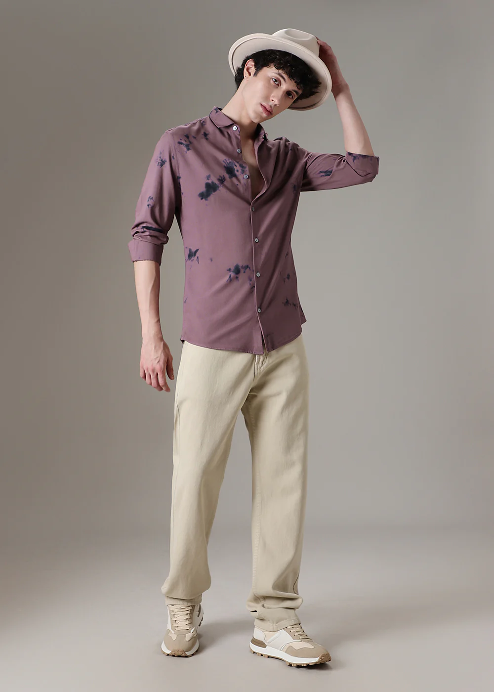 Mauve Dye Printed Shirt - Image 6