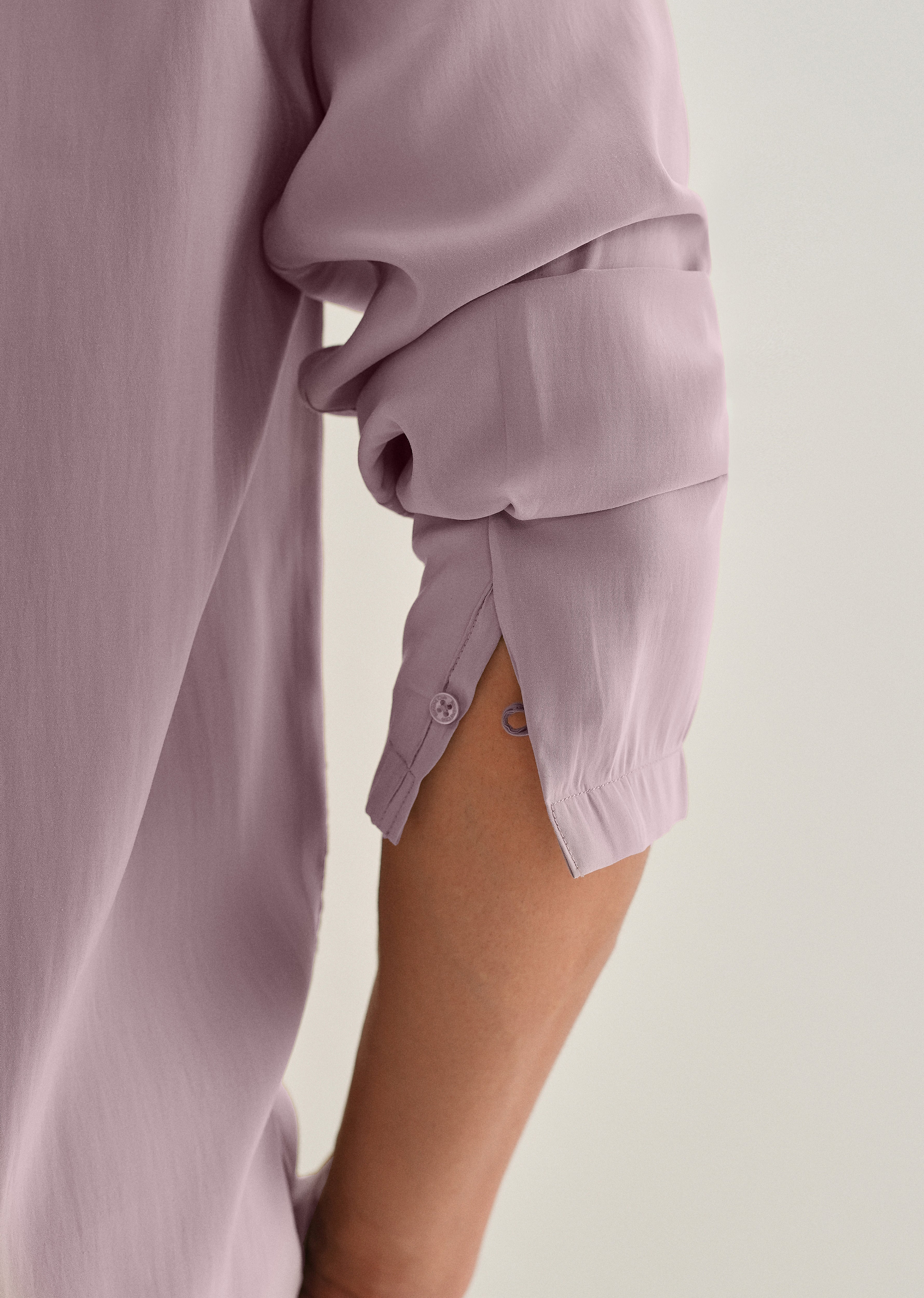 Mauve Loop Button-Down Plain Shirt - Image 2