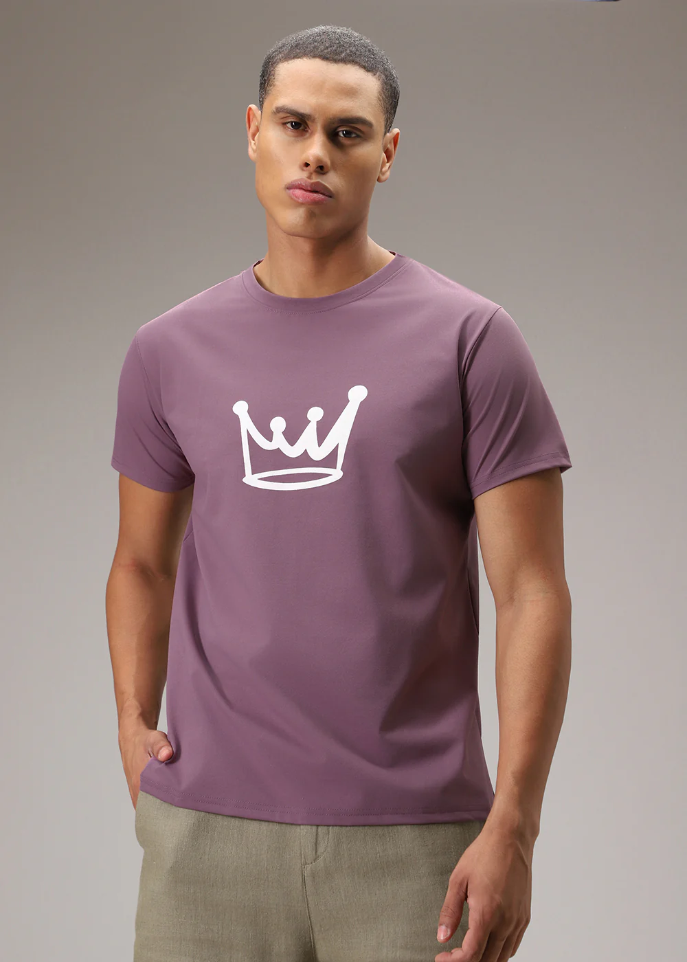 Mauve Pink Printed T-Shirt - Image 4