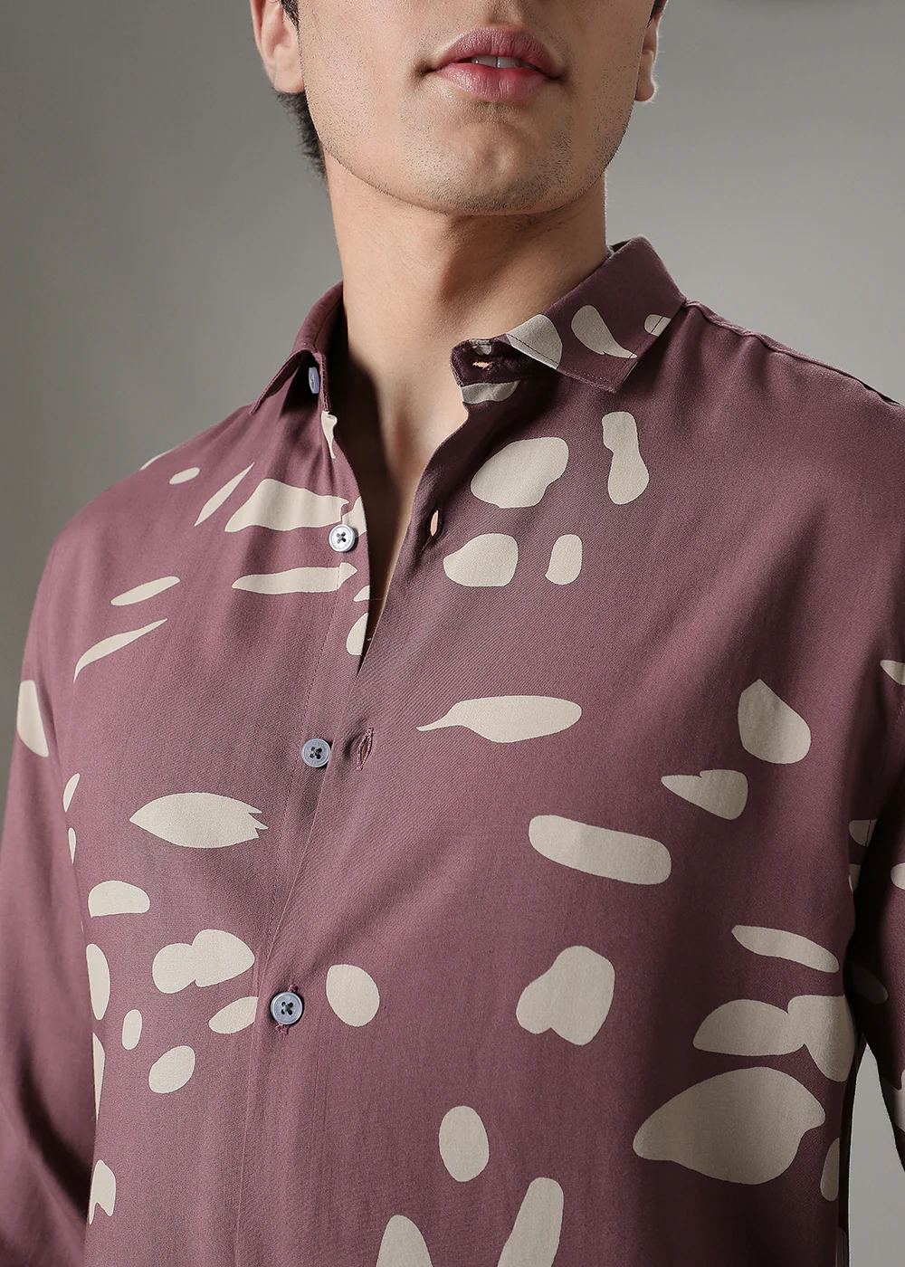 Mauve Printed Shirt - Image 2