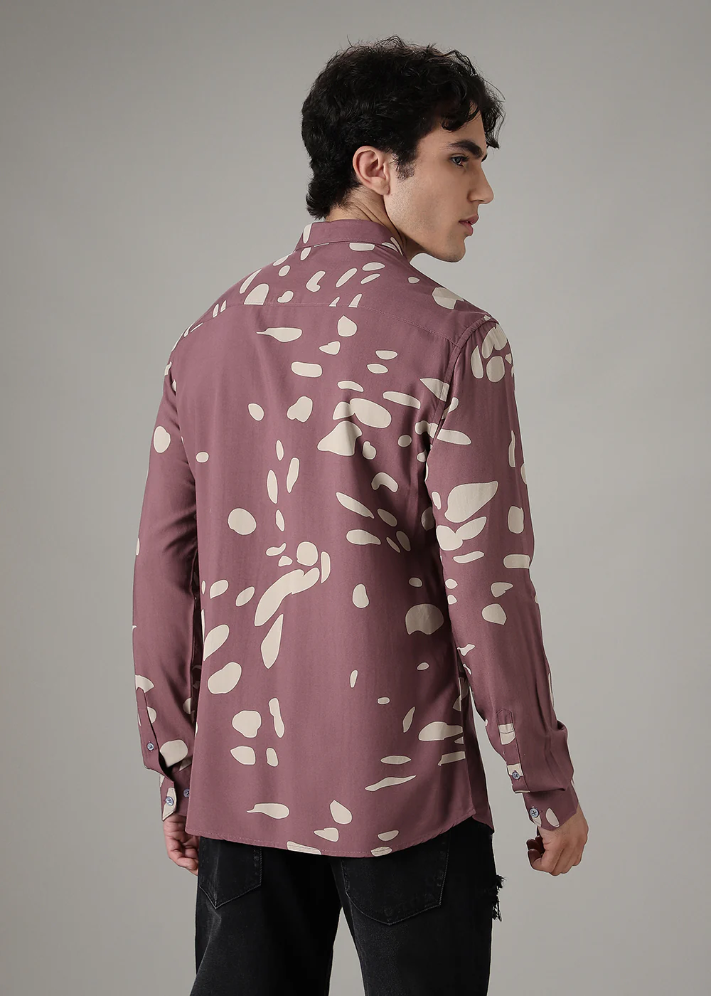 Mauve Printed Shirt - Image 4