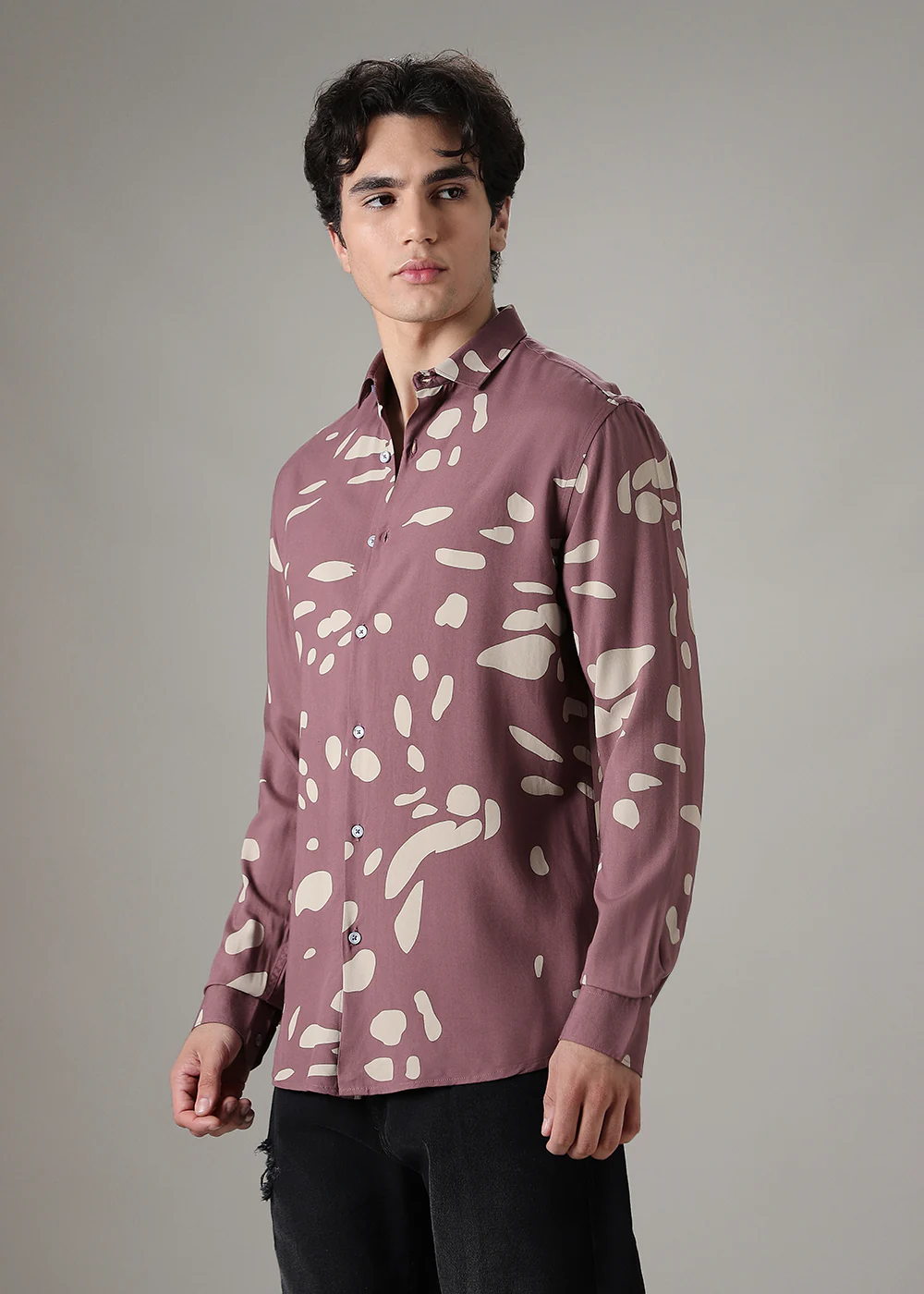 Mauve Printed Shirt - Image 5