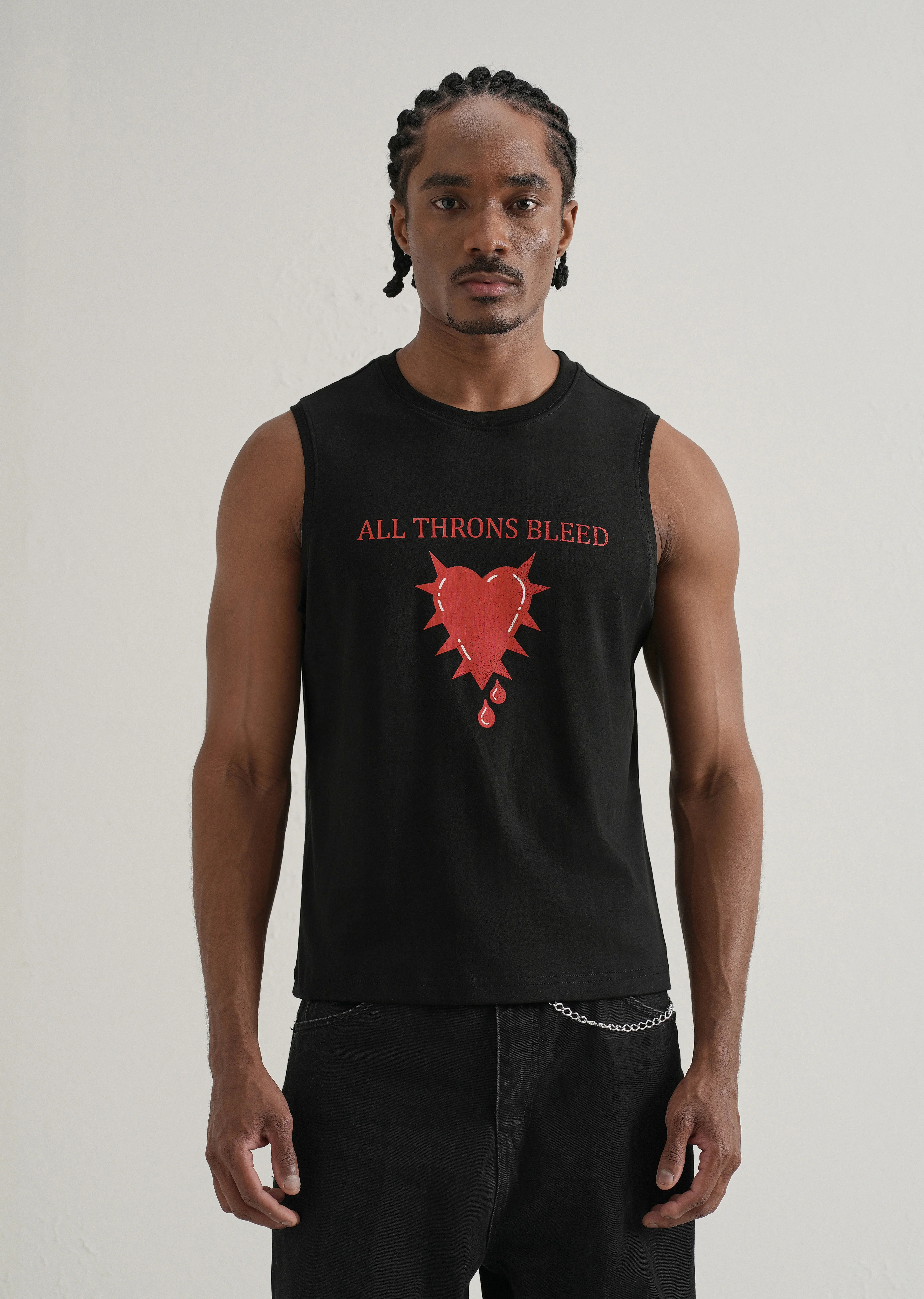 Midnight Black Printed Tank - Image 3