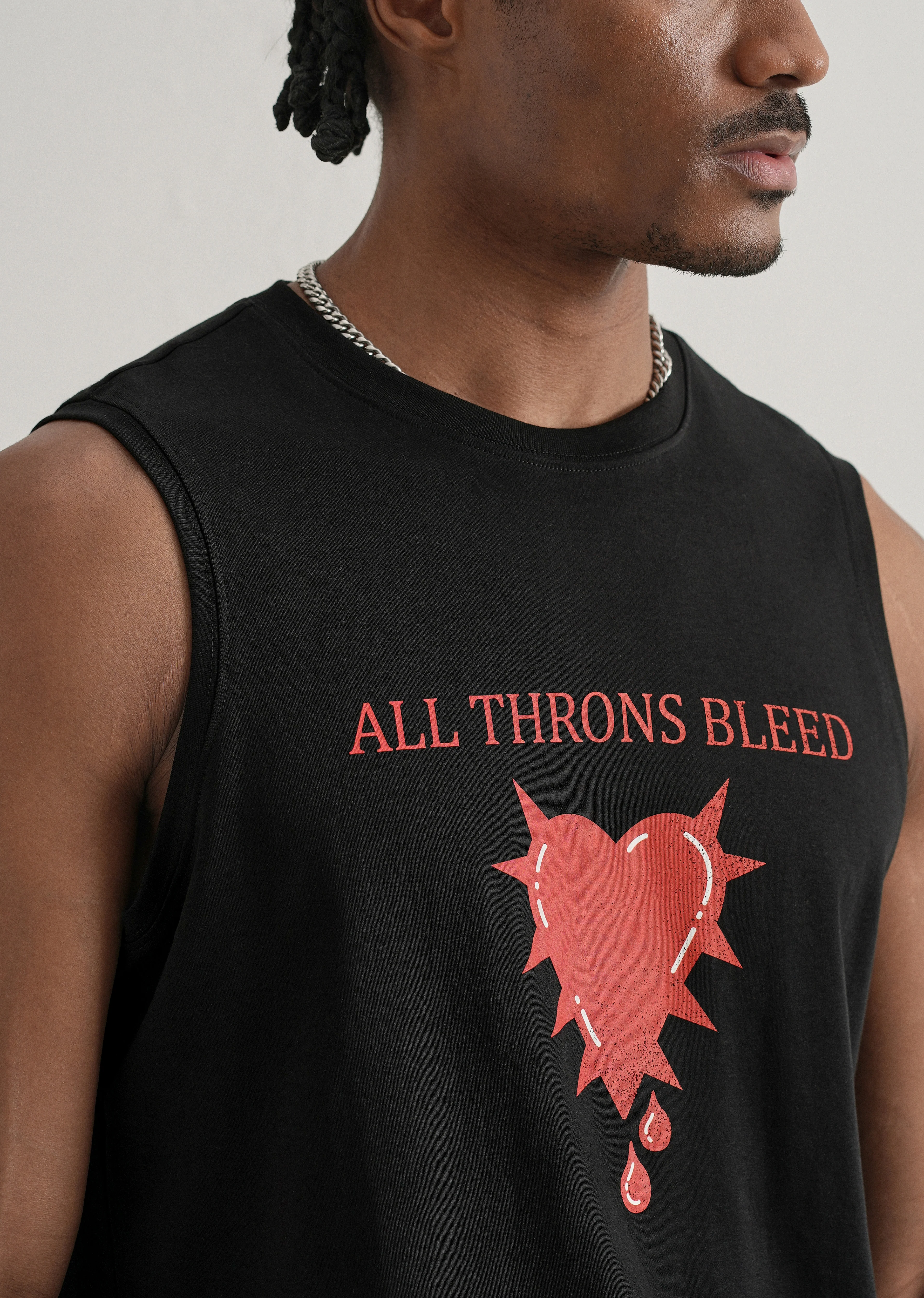 Midnight Black Printed Tank - Image 5