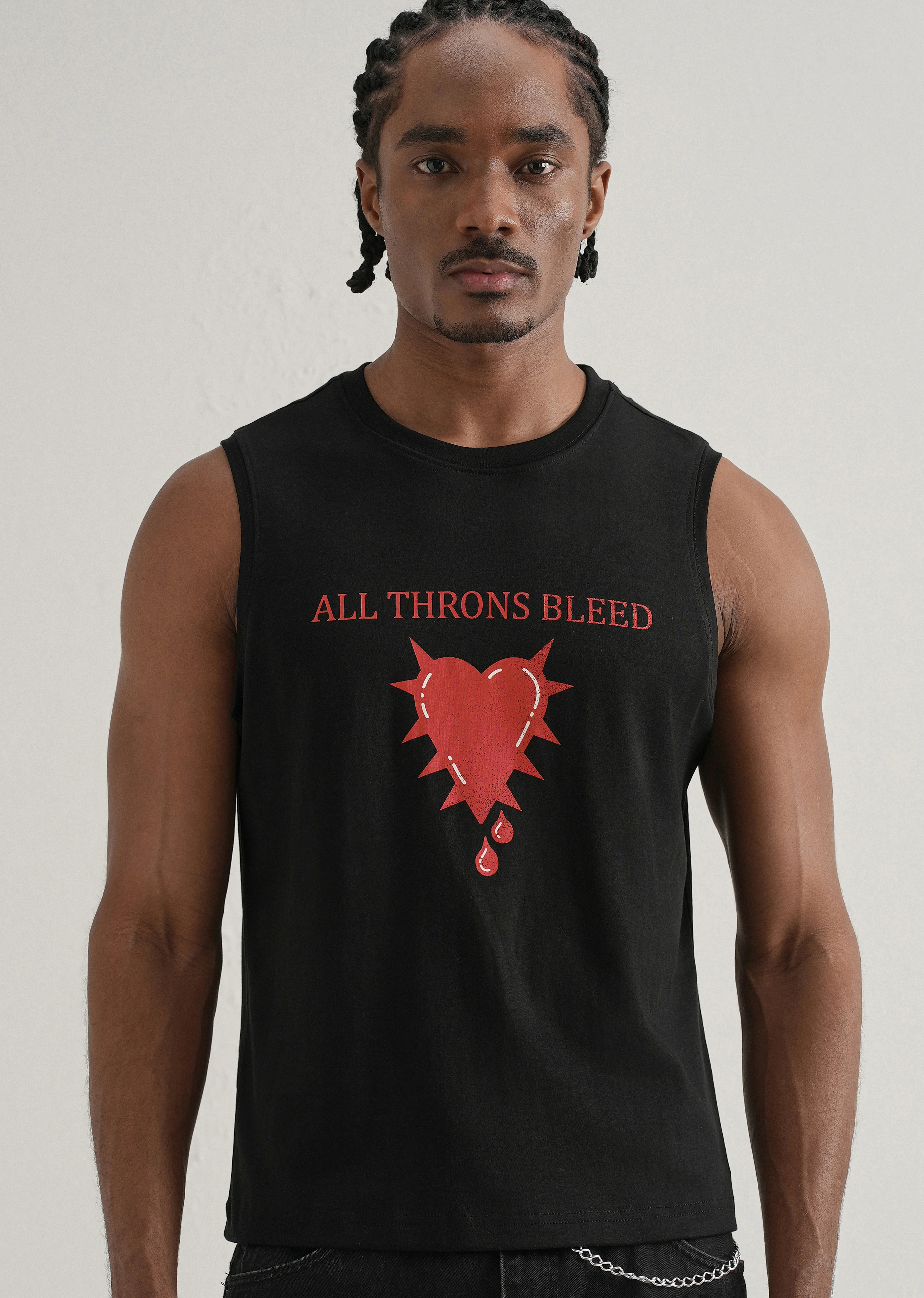 Midnight Black Printed Tank - Image 7