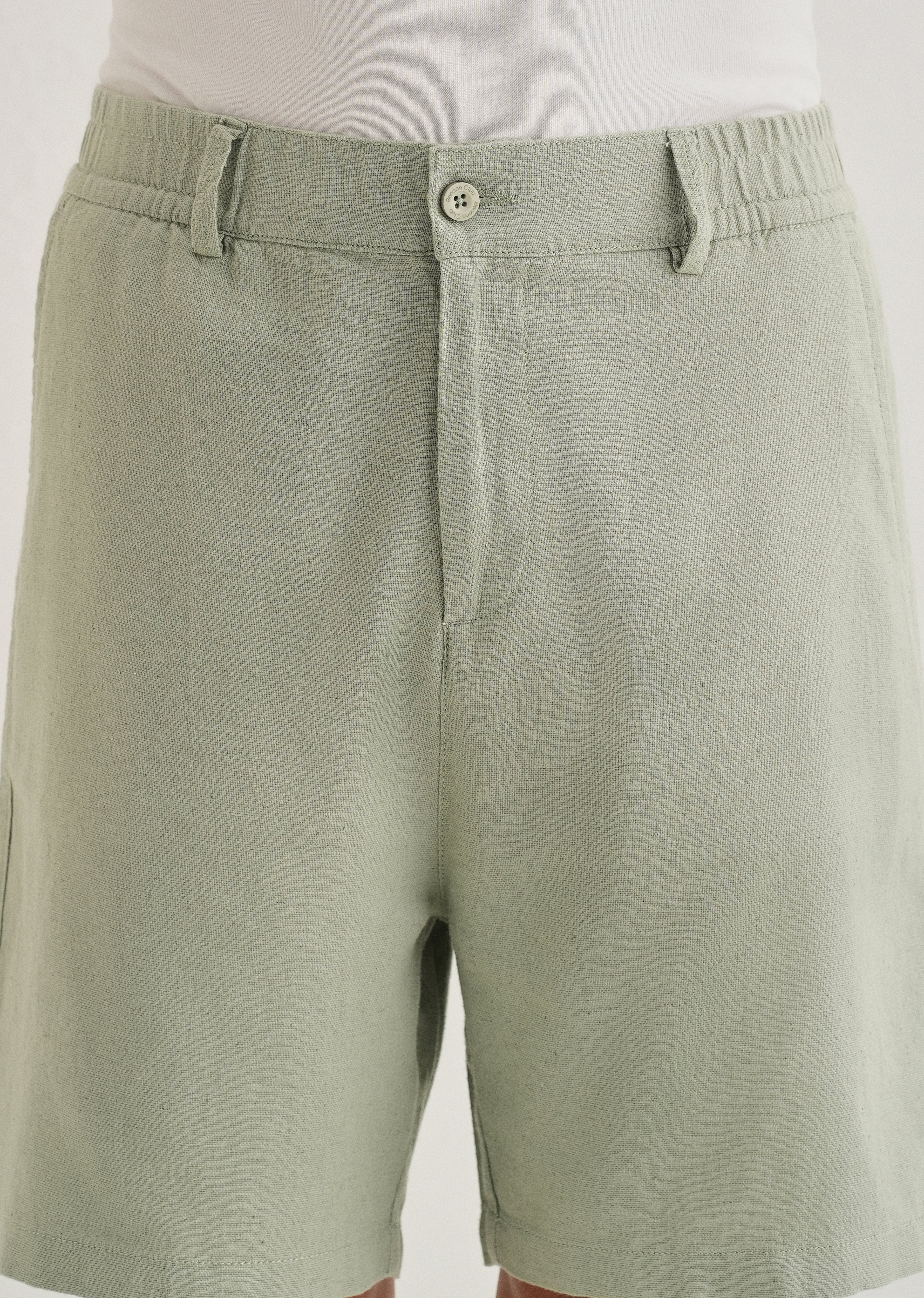 Mint Green Linen Shorts - Image 5