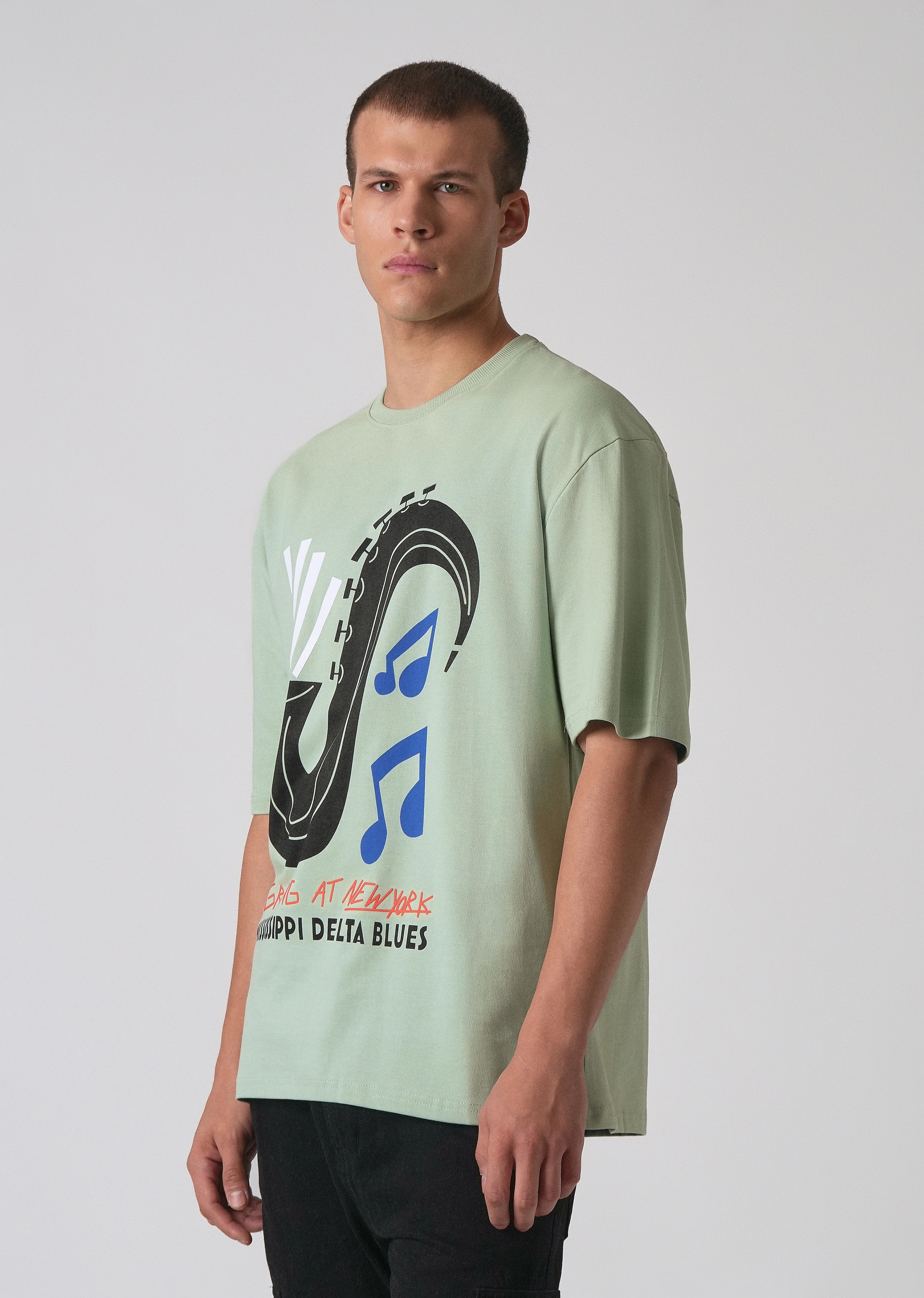Mint Green Oversized T-shirt - Image 3
