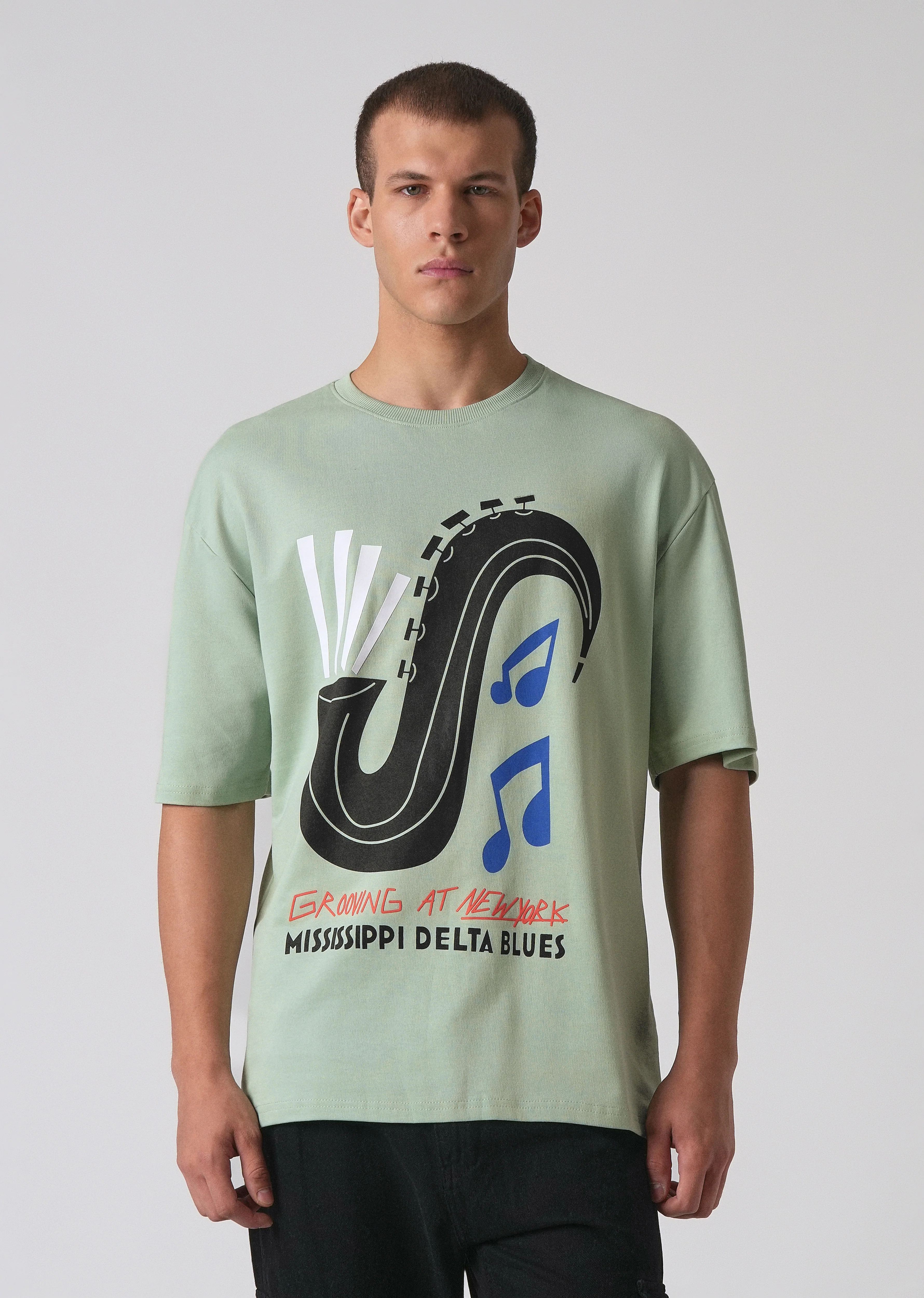 Mint Green Oversized T-shirt - Image 4