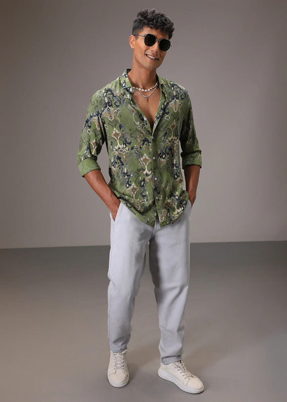 Misty Green Feather Shirt - Image 6