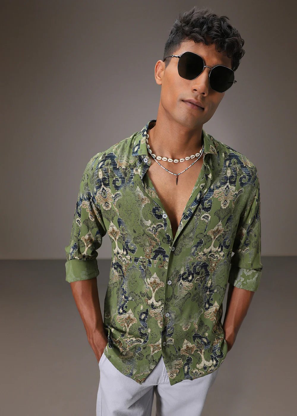 Misty Green Feather Shirt - Image 7