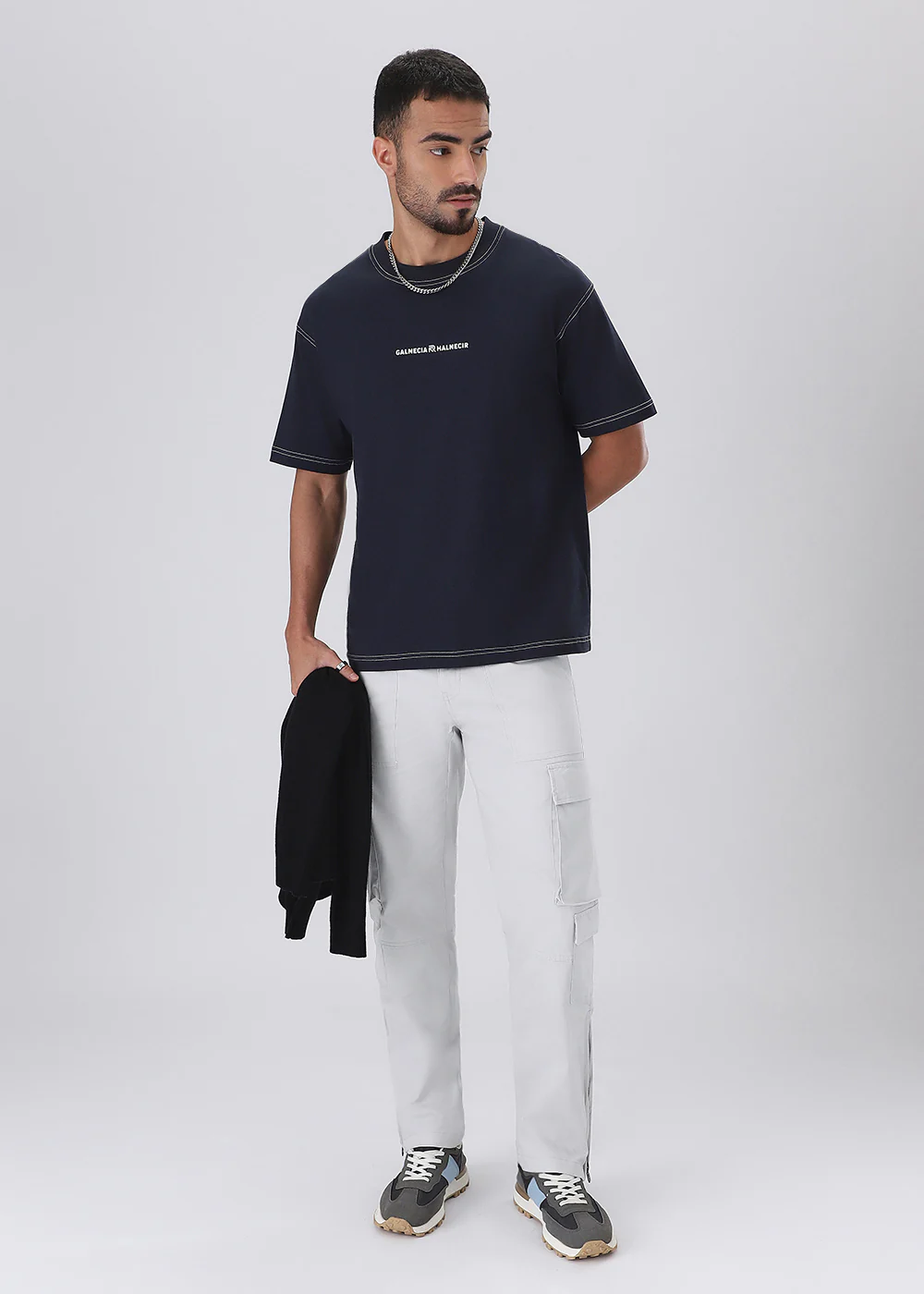 Misty Grey Zipper Cargo Pant - Image 7