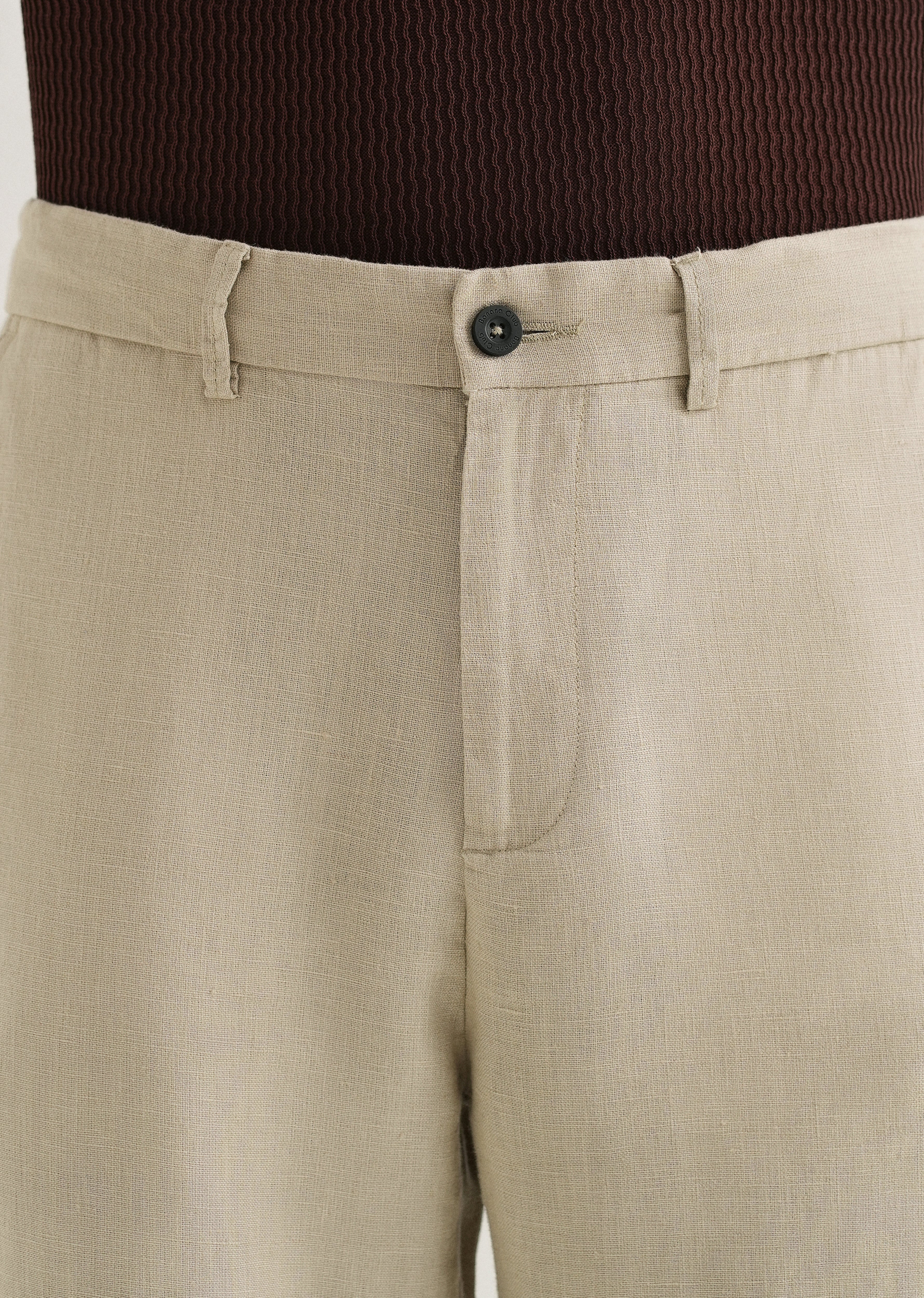 Mocha Beige Linen Pant - Image 5