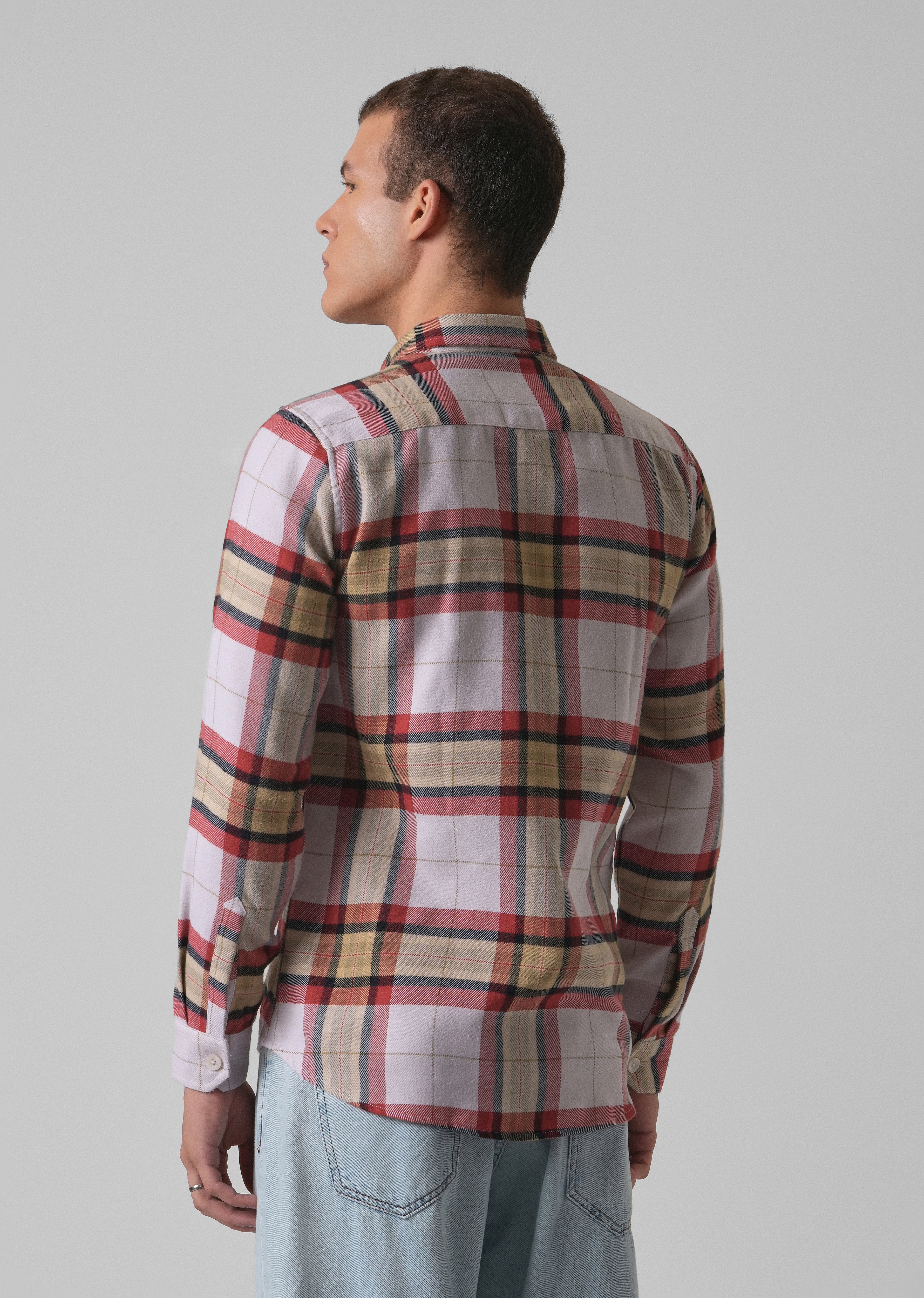 Modern Brushed Cotton Check Shirt - Image 2