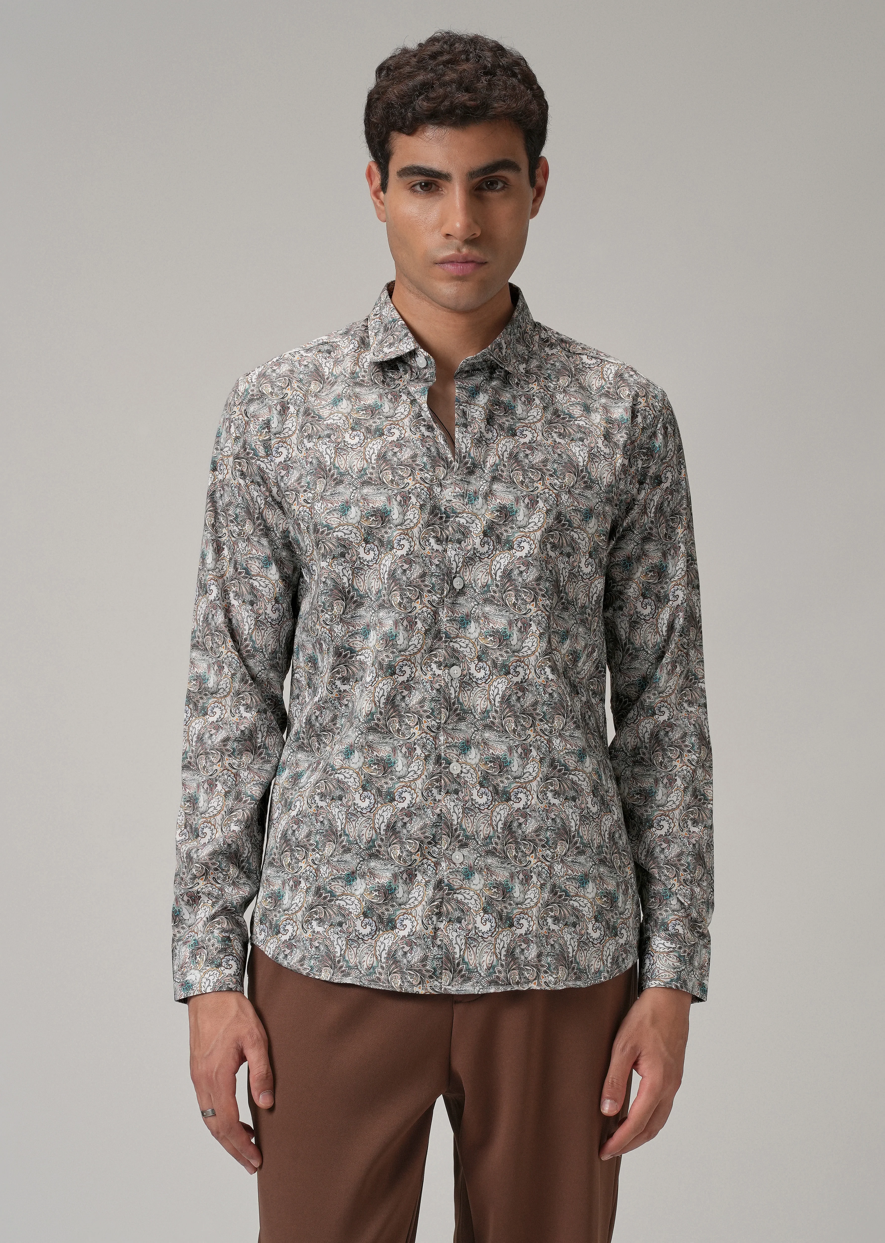 Modern Paisley Printed Shirt - Image 3