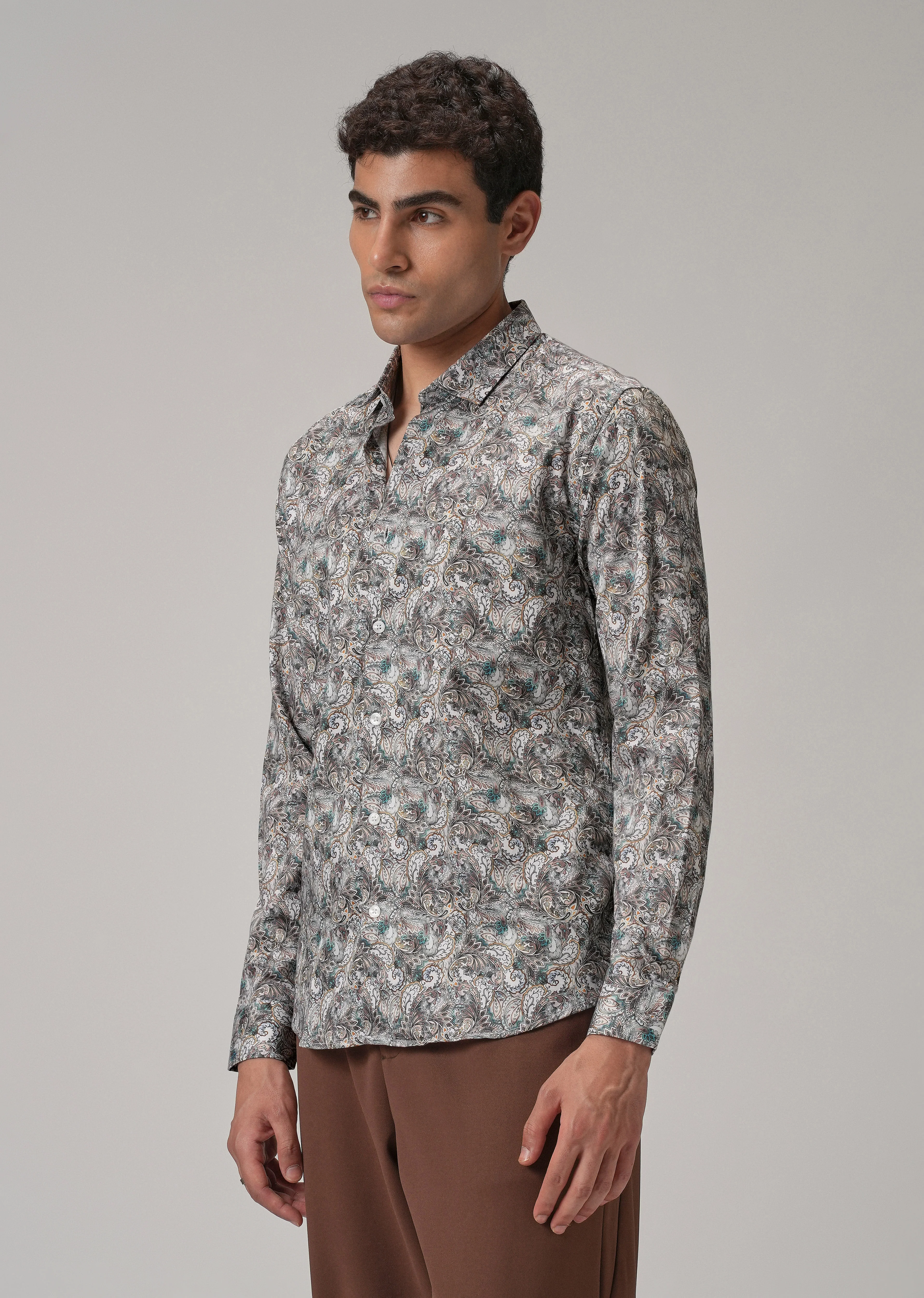 Modern Paisley Printed Shirt - Image 4