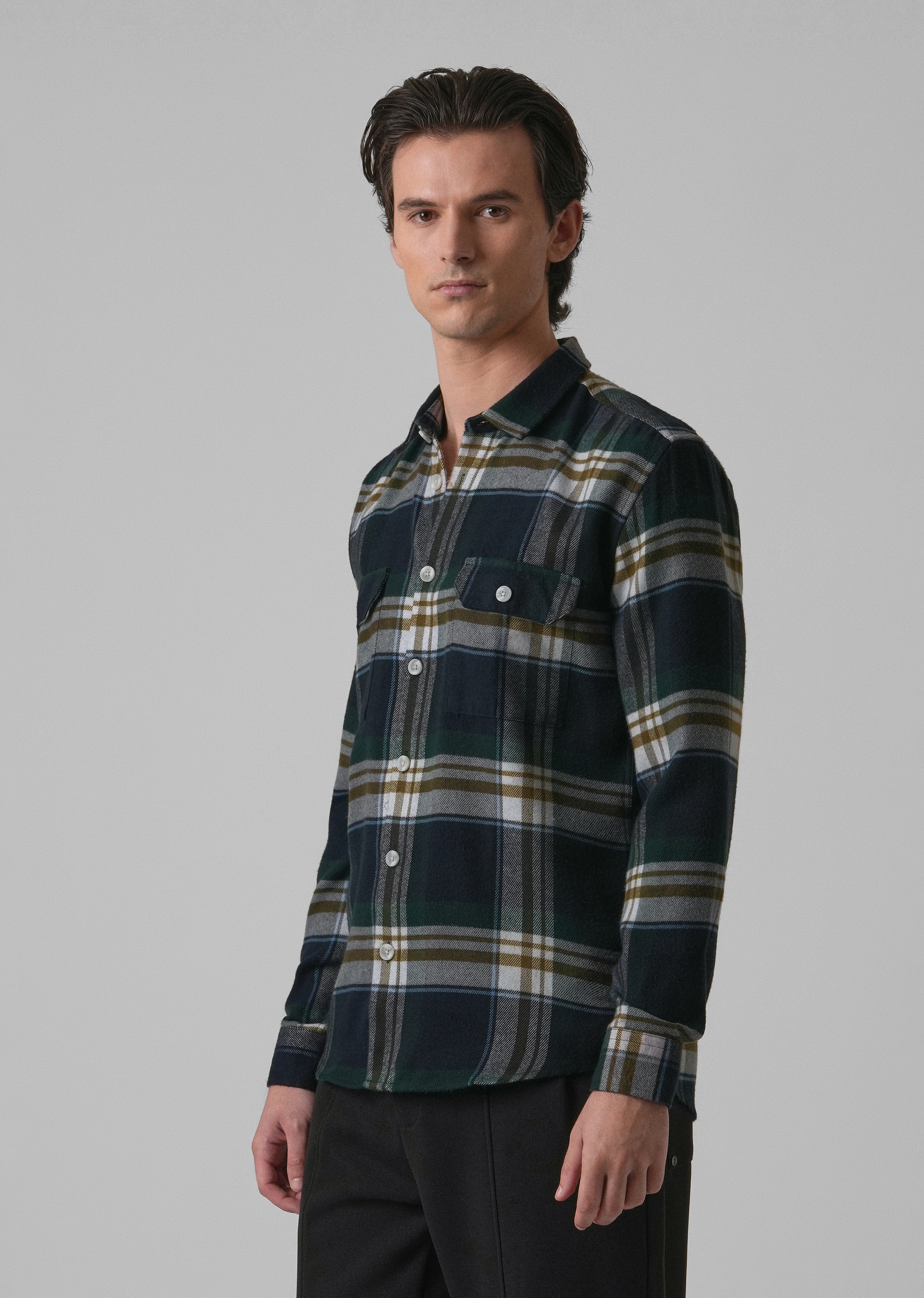 Modest Brushed Cotton Check Shirt - Image 4