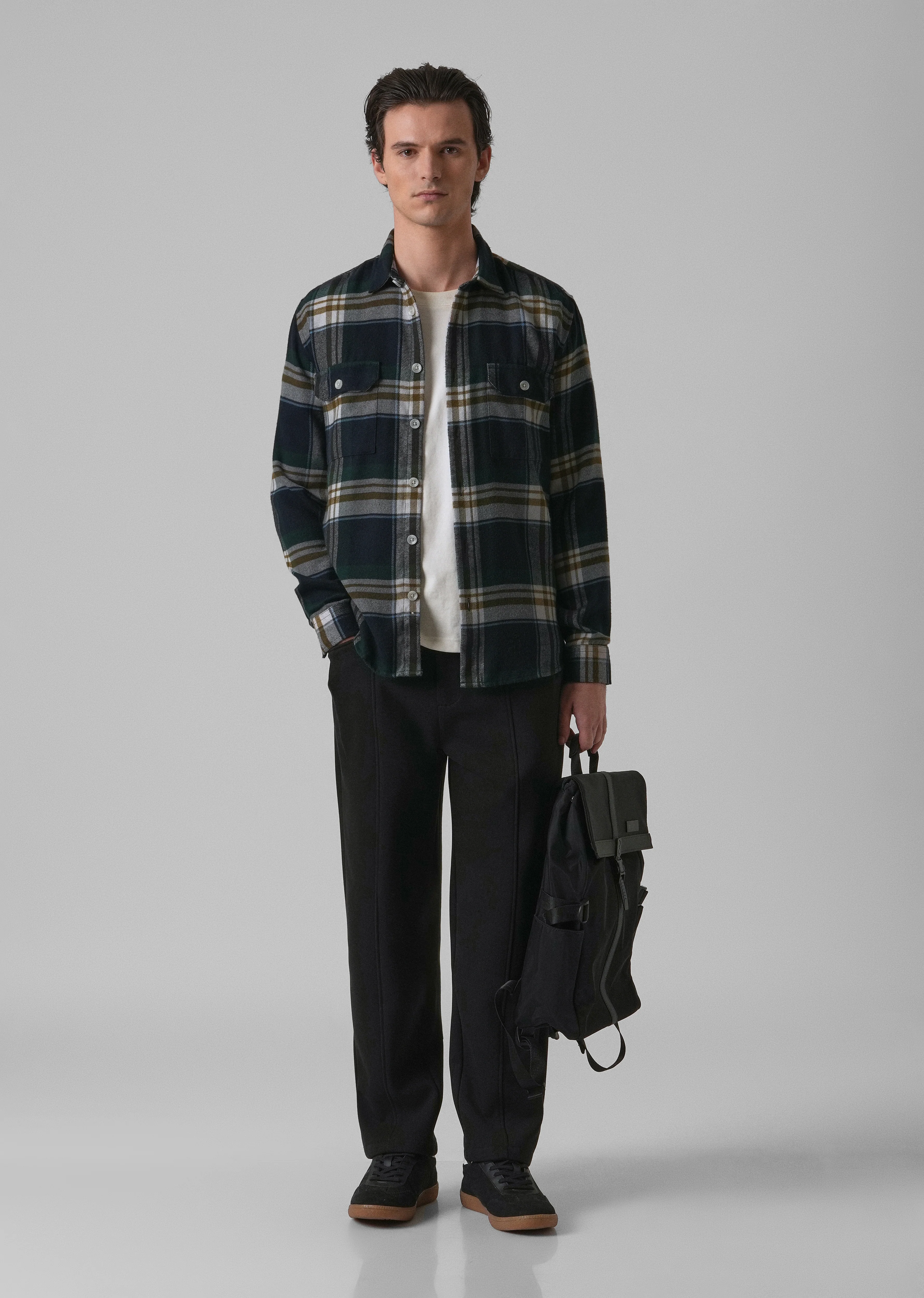 Modest Brushed Cotton Check Shirt - Image 6