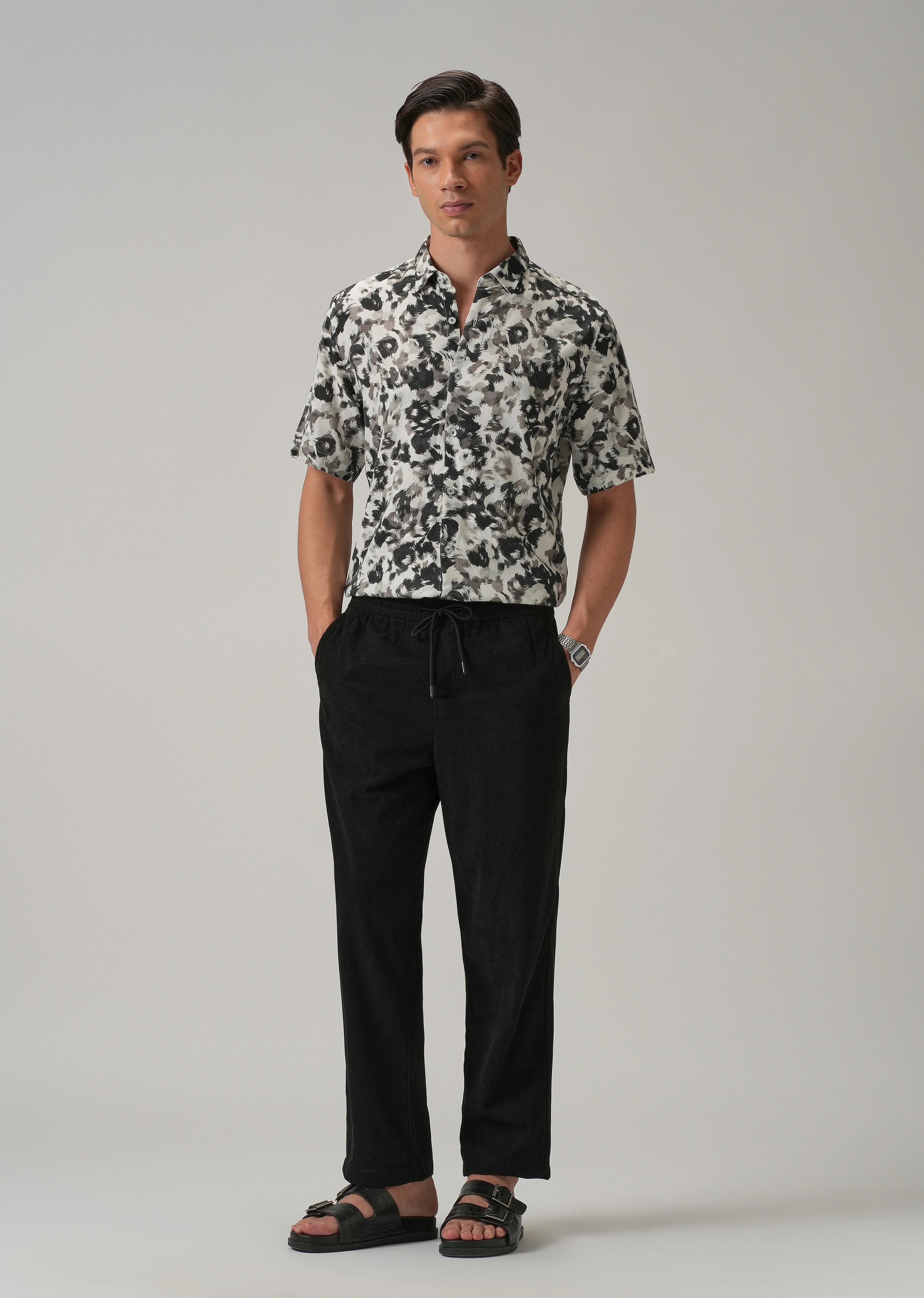 Monochrome Ethereal Half Sleeve shirt - Image 6