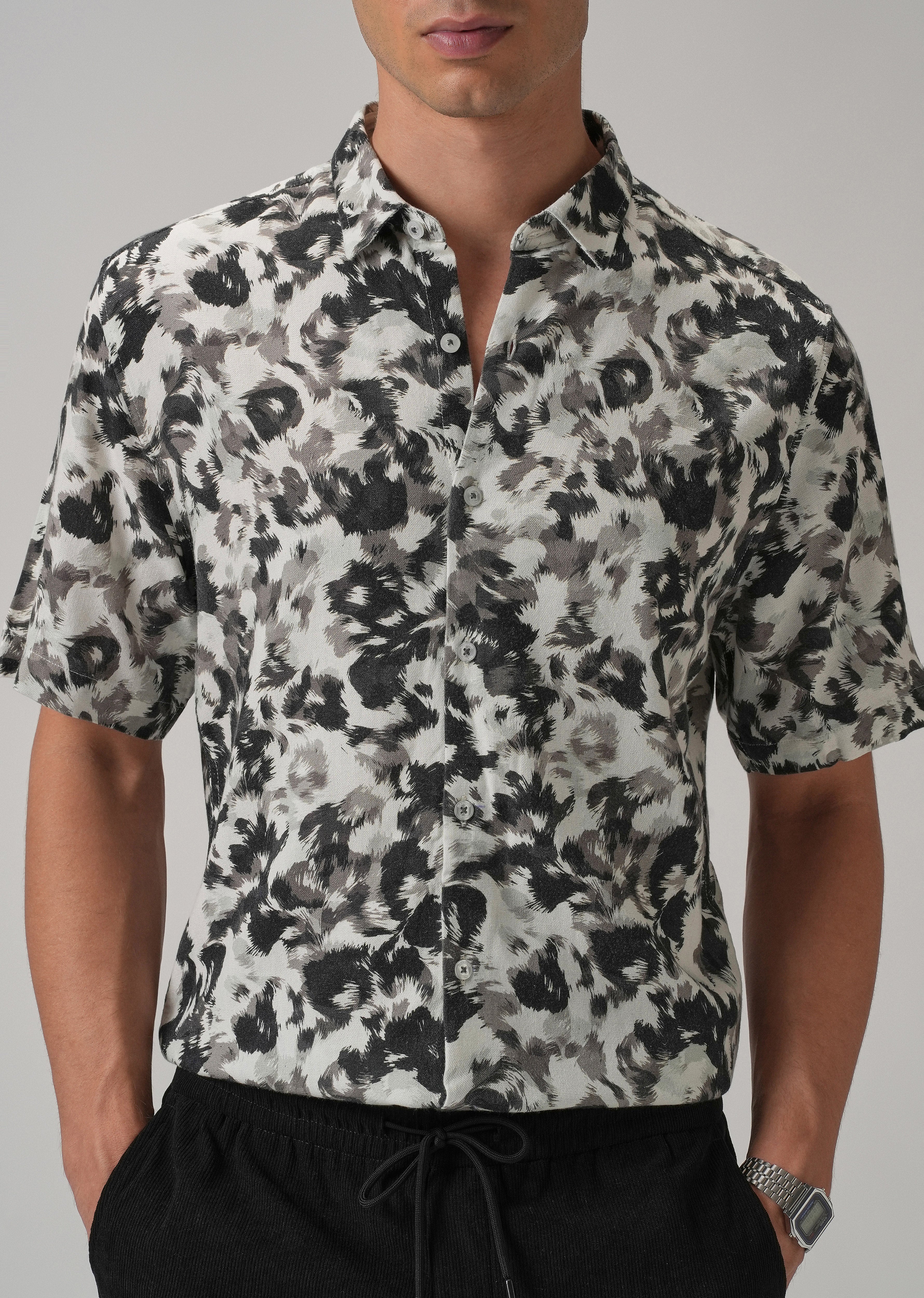Monochrome Ethereal Half Sleeve shirt - Image 7