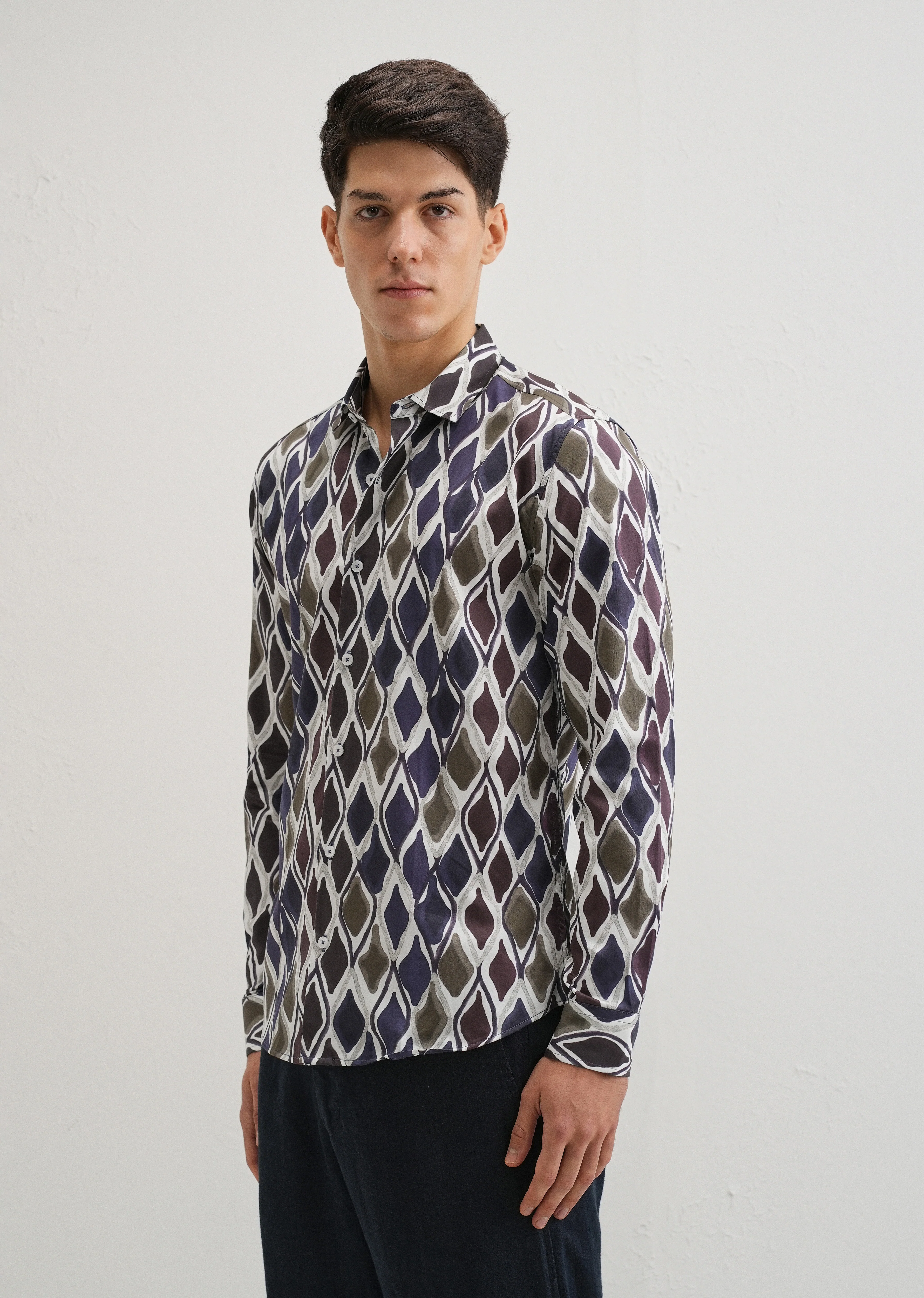 Moroccan Mosaic Printed Shirt - Image 4