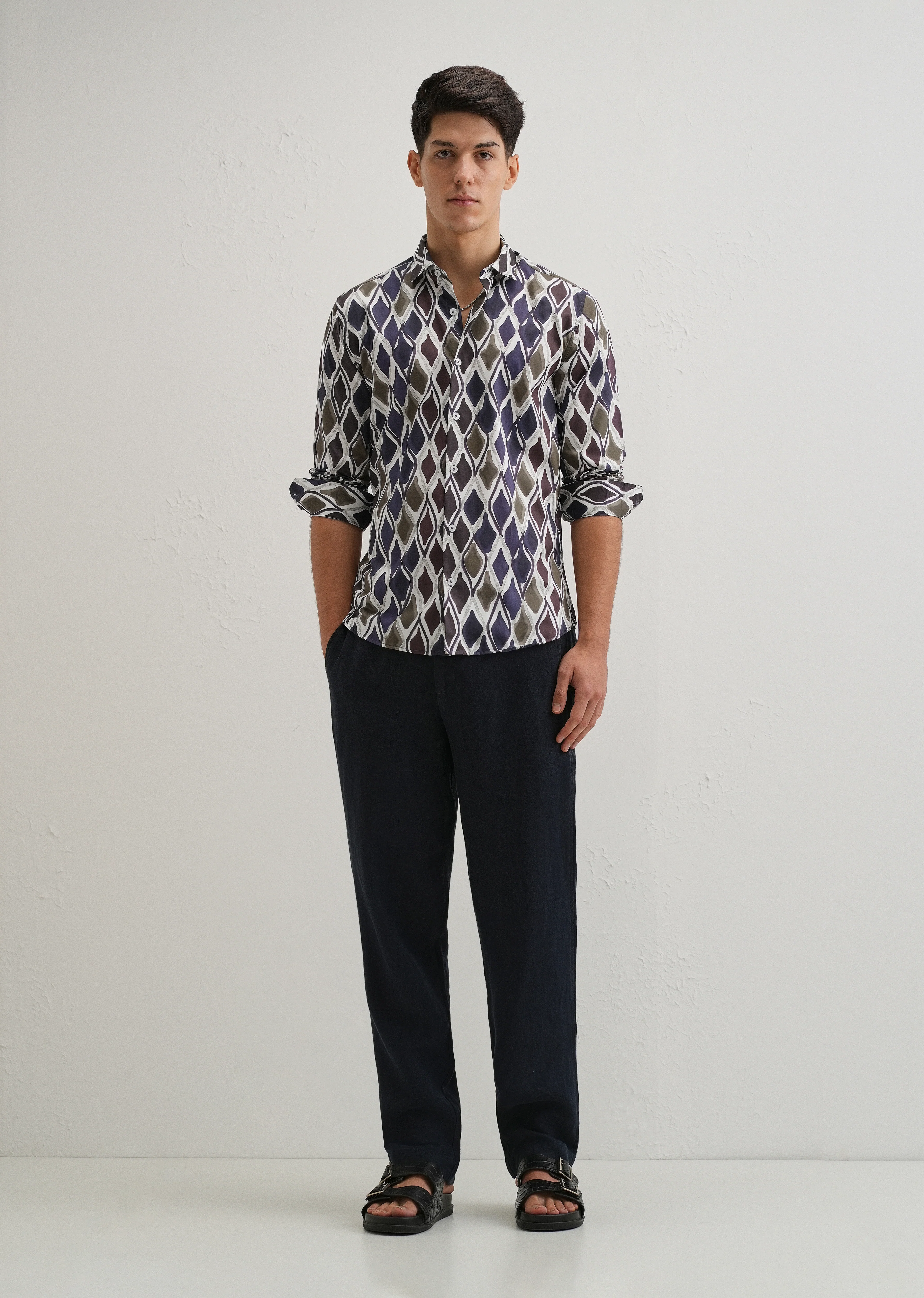 Moroccan Mosaic Printed Shirt - Image 6