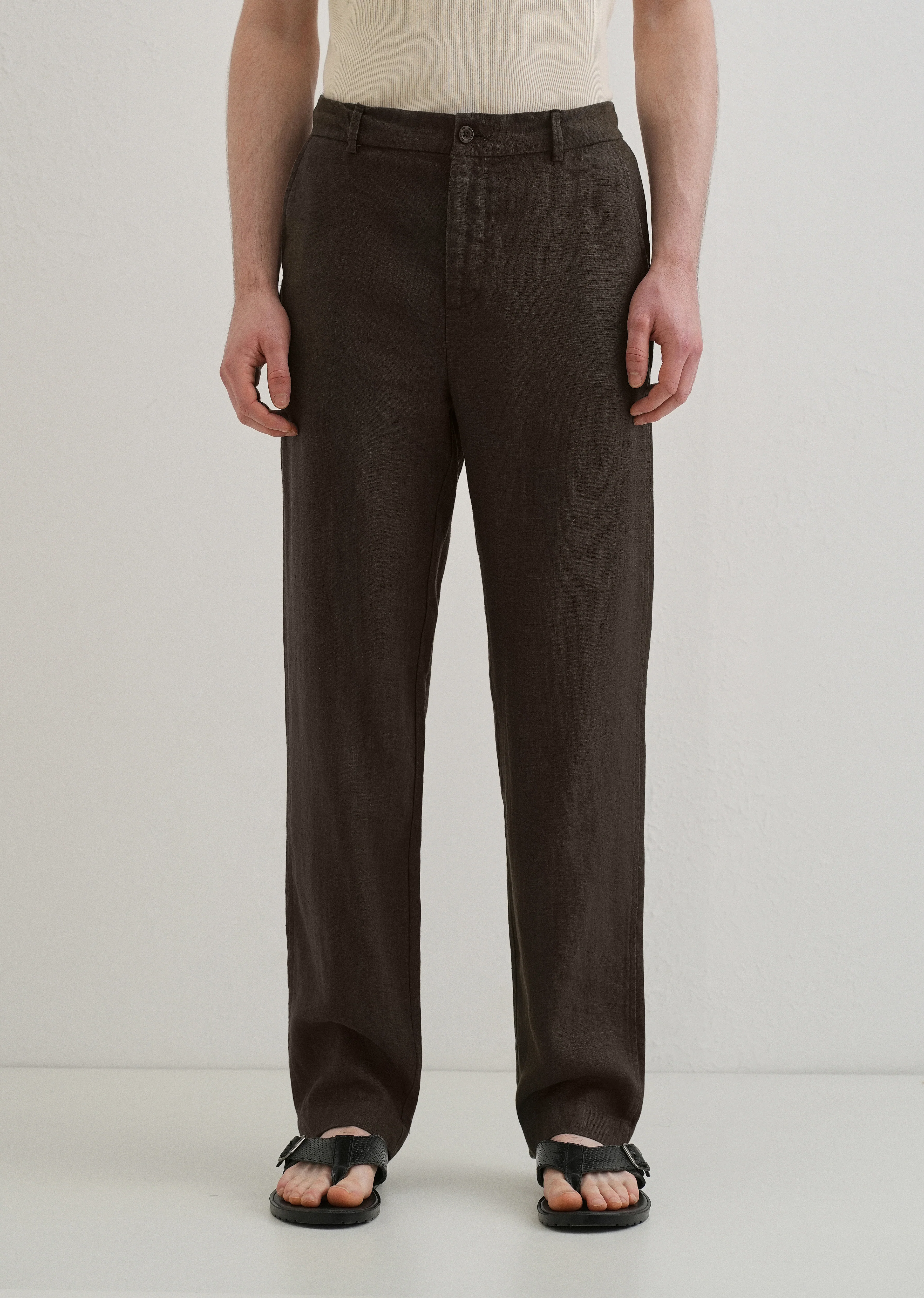 Mud Brown Linen pant - Image 3