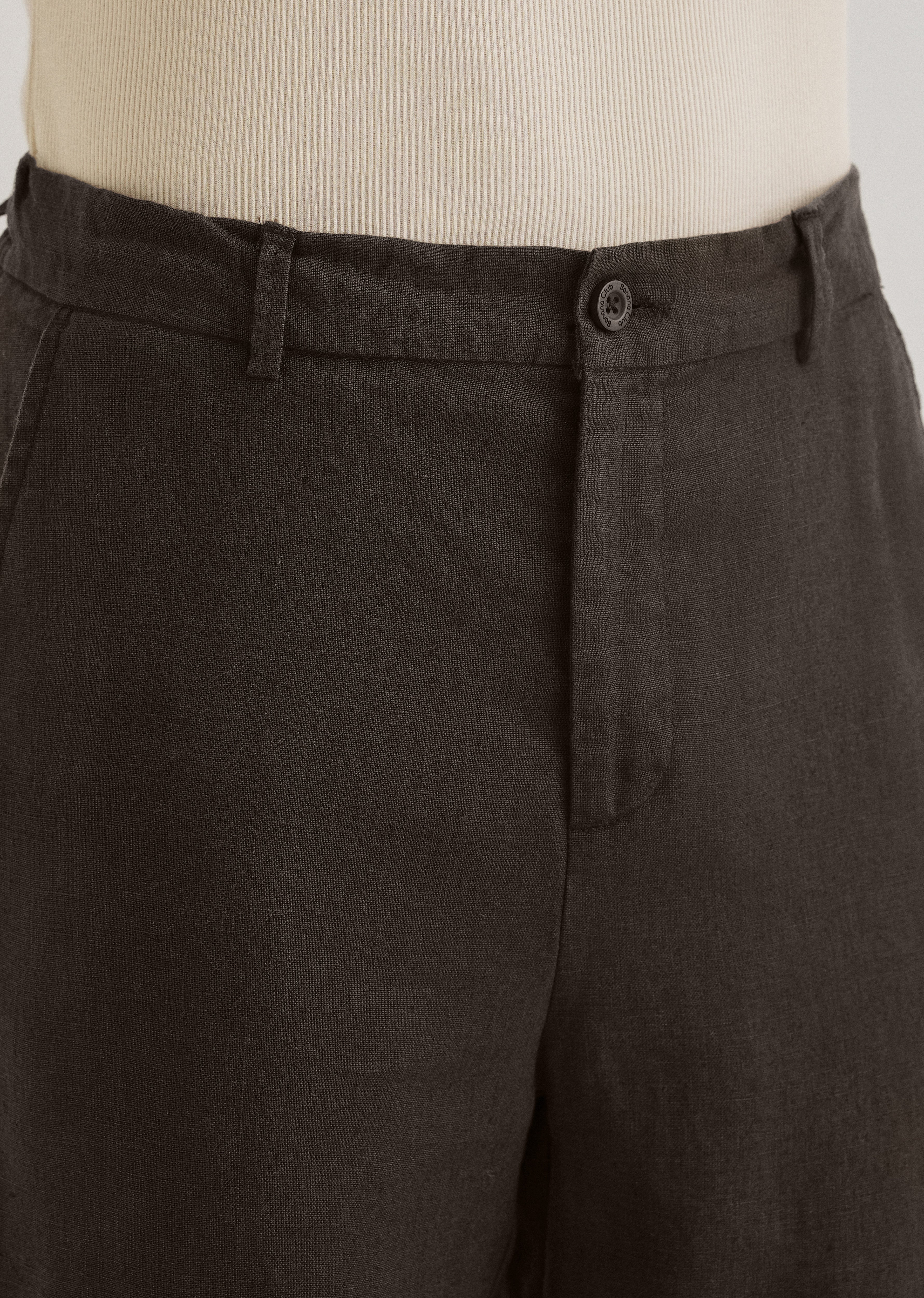Mud Brown Linen pant - Image 5