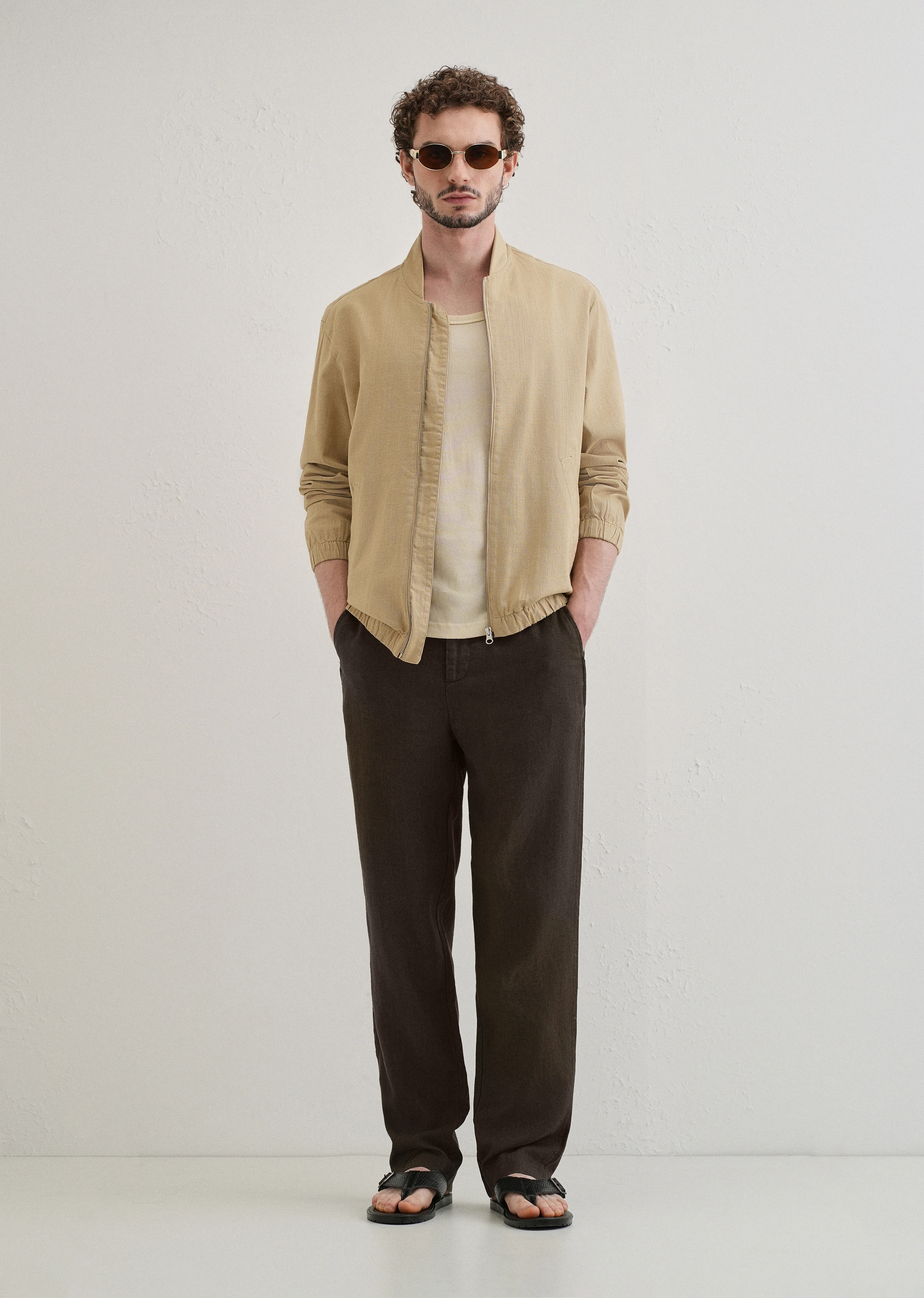 Mud Brown Linen pant - Image 6