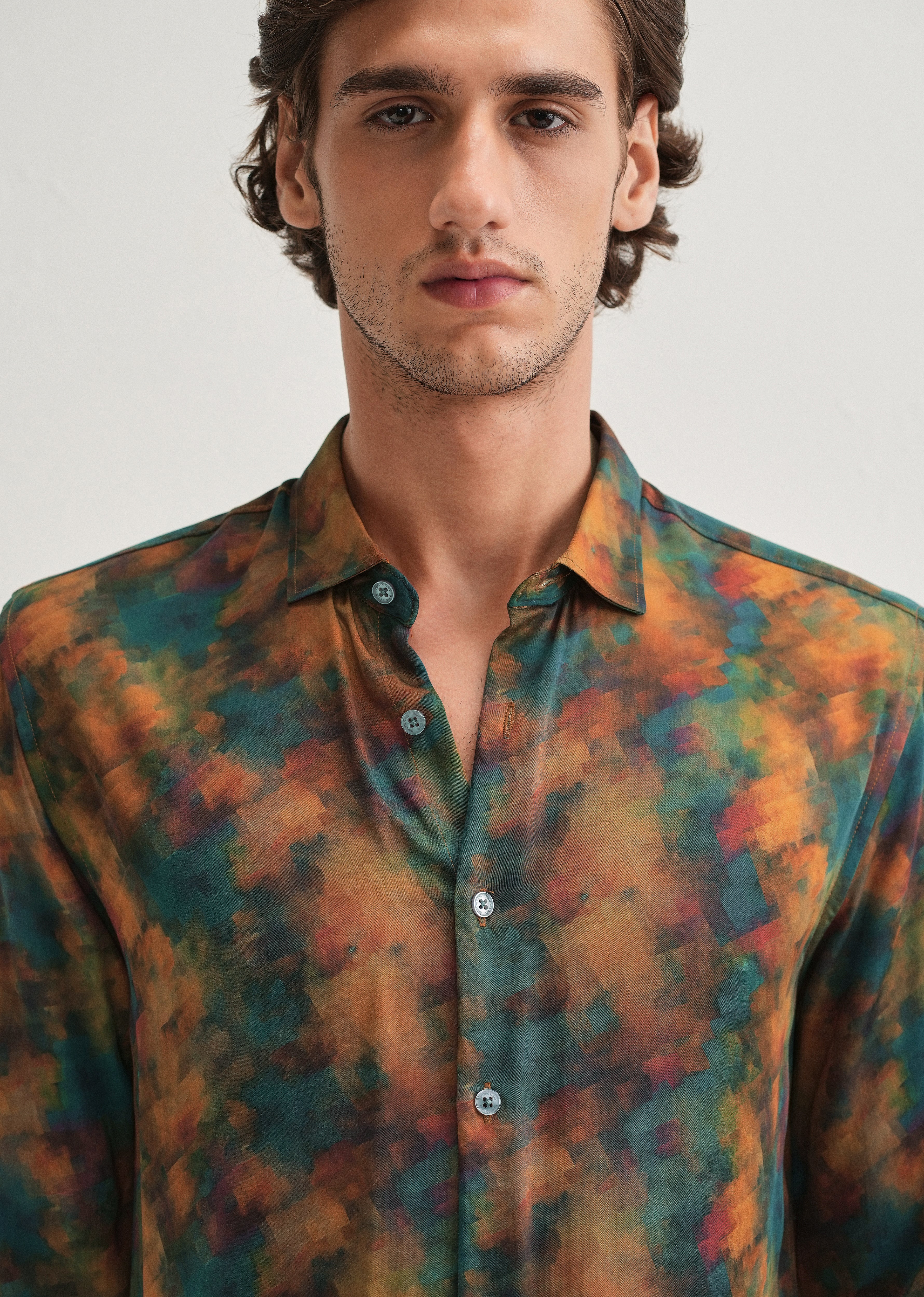Multi Color Abstract Printed Shirt - Image 2