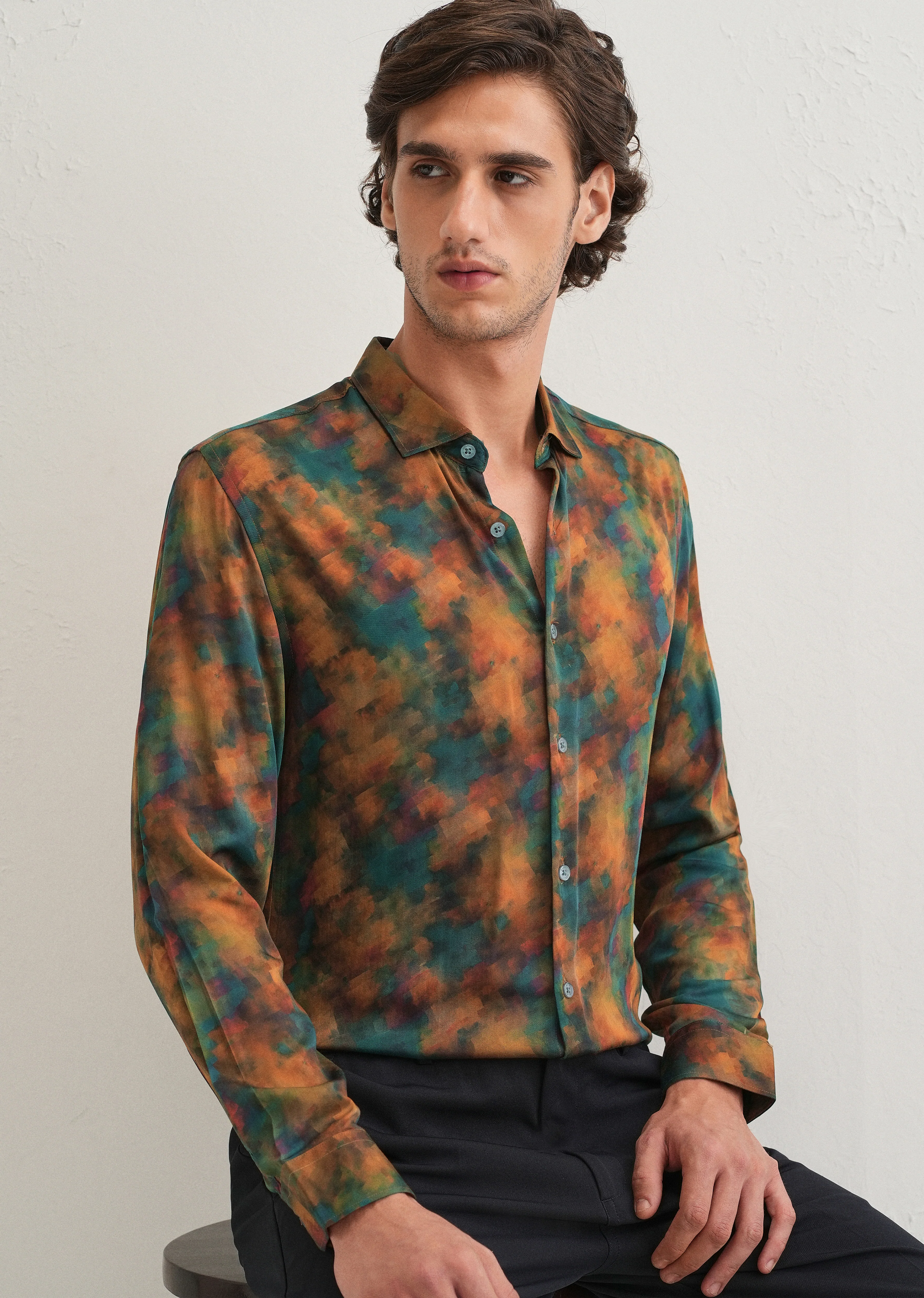 Multi Color Abstract Printed Shirt - Image 7