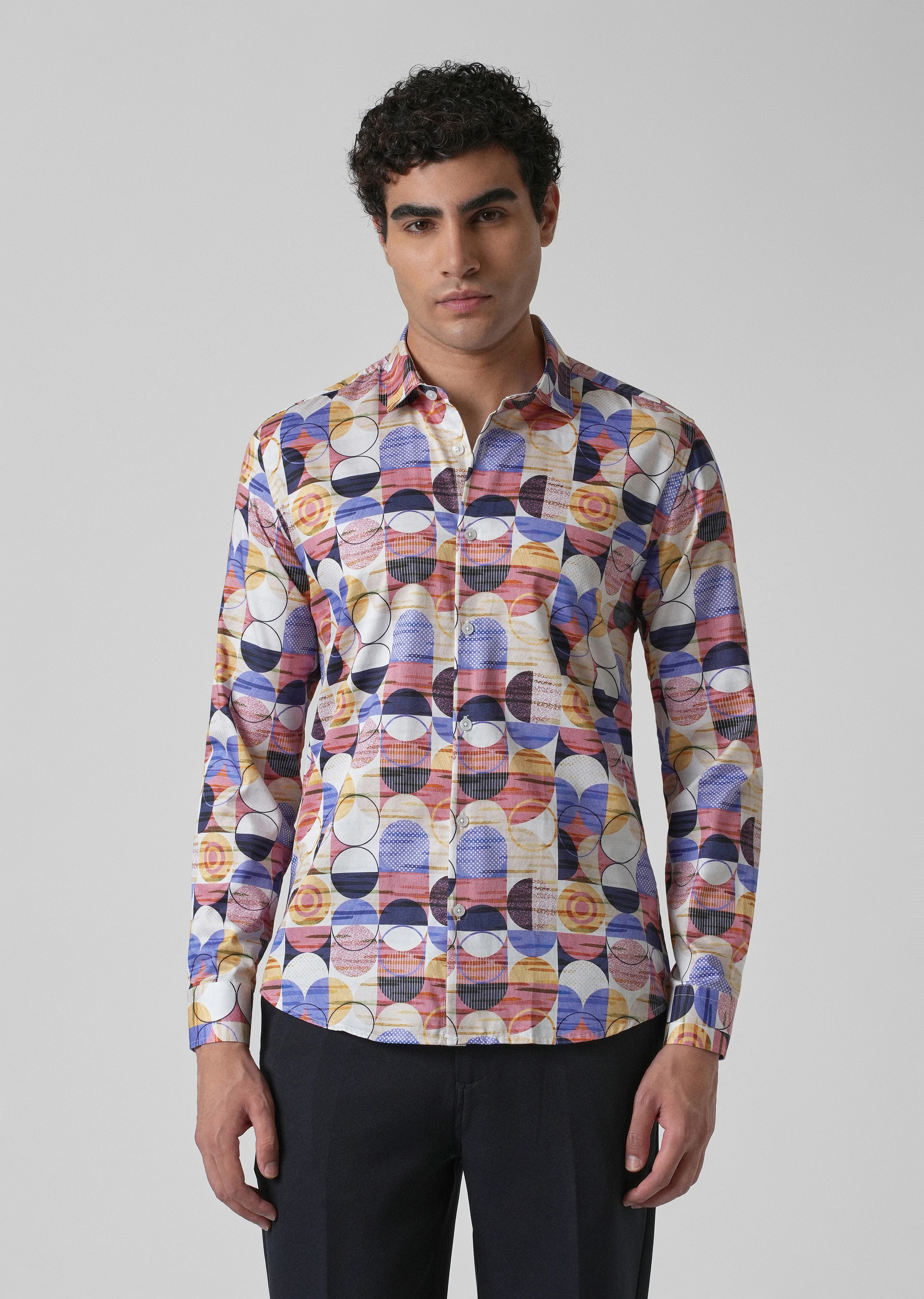 Multi Geometric Print Shirt - Image 5