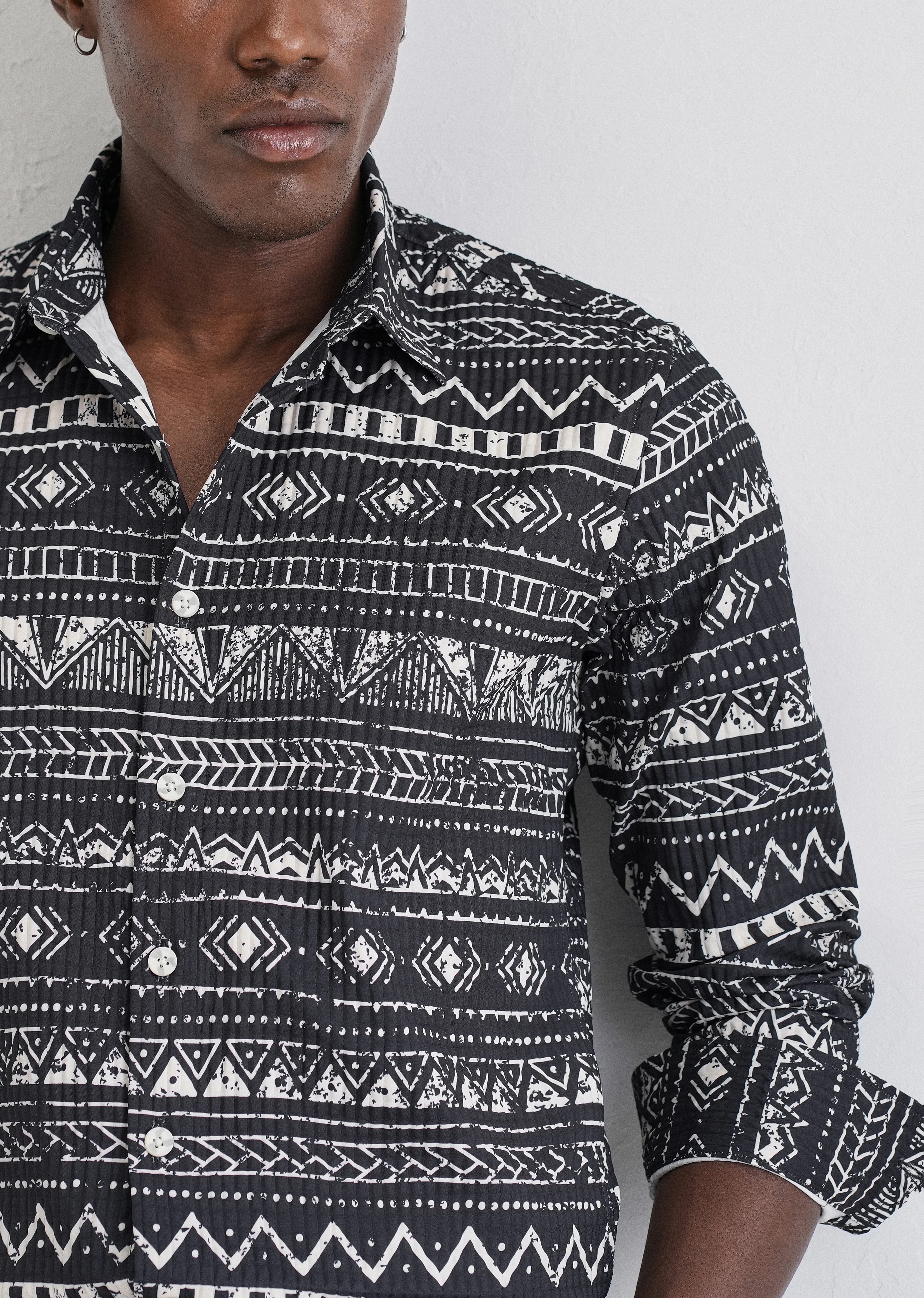 Mystic Maze Black Puff  Shirt - Image 5
