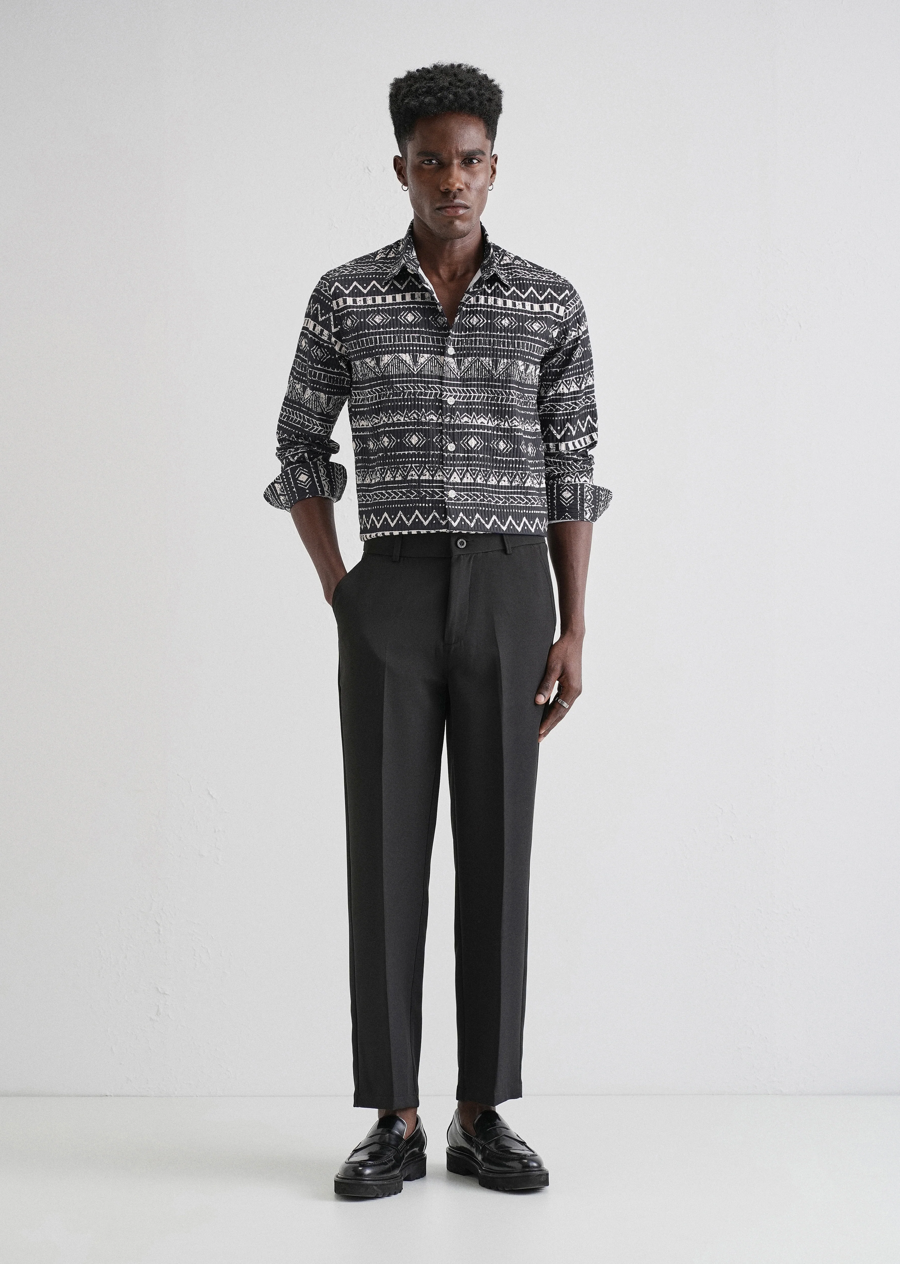 Mystic Maze Black Puff  Shirt - Image 6