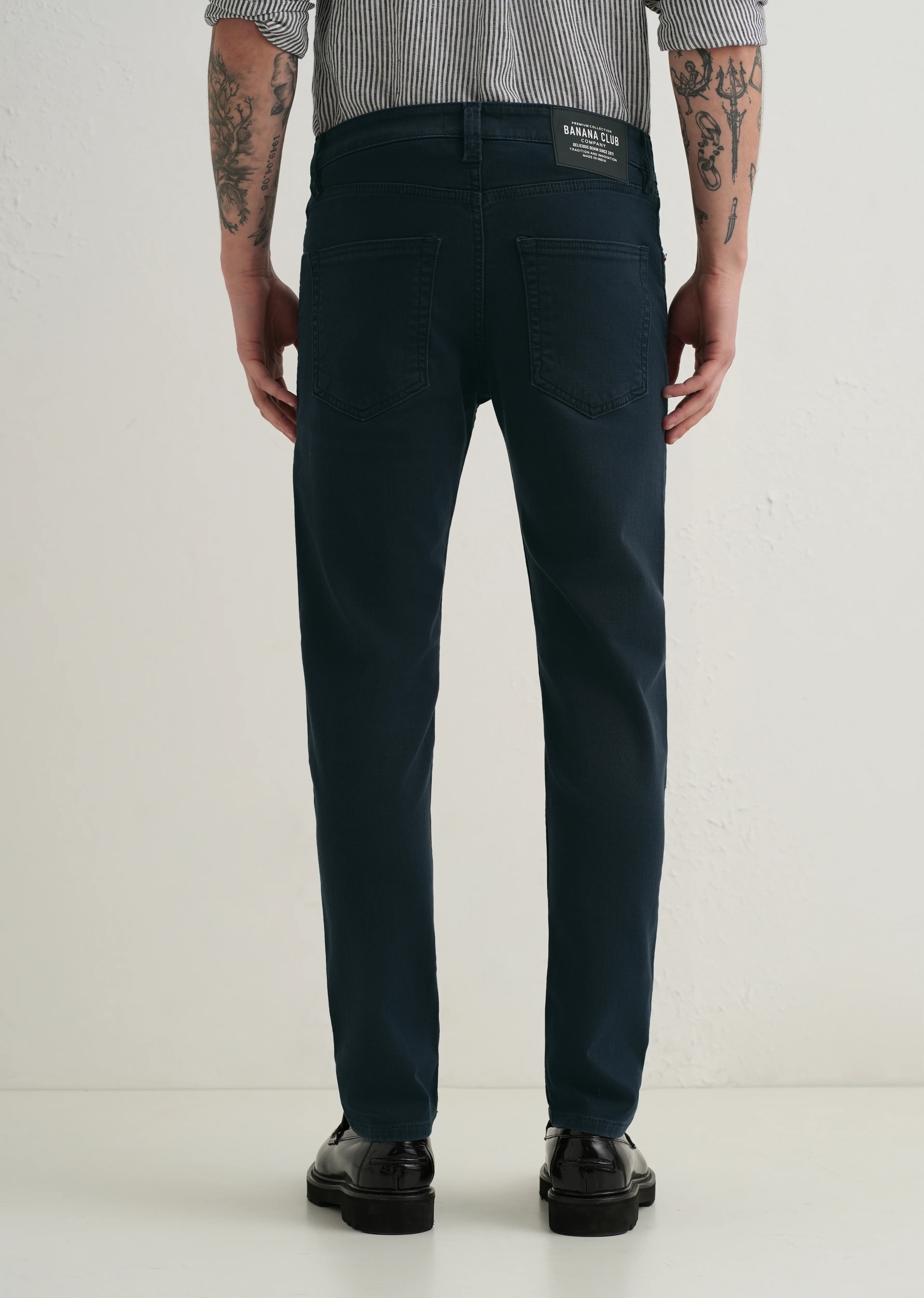 Navy Blue Ankle Slim Fit Denim - Image 2