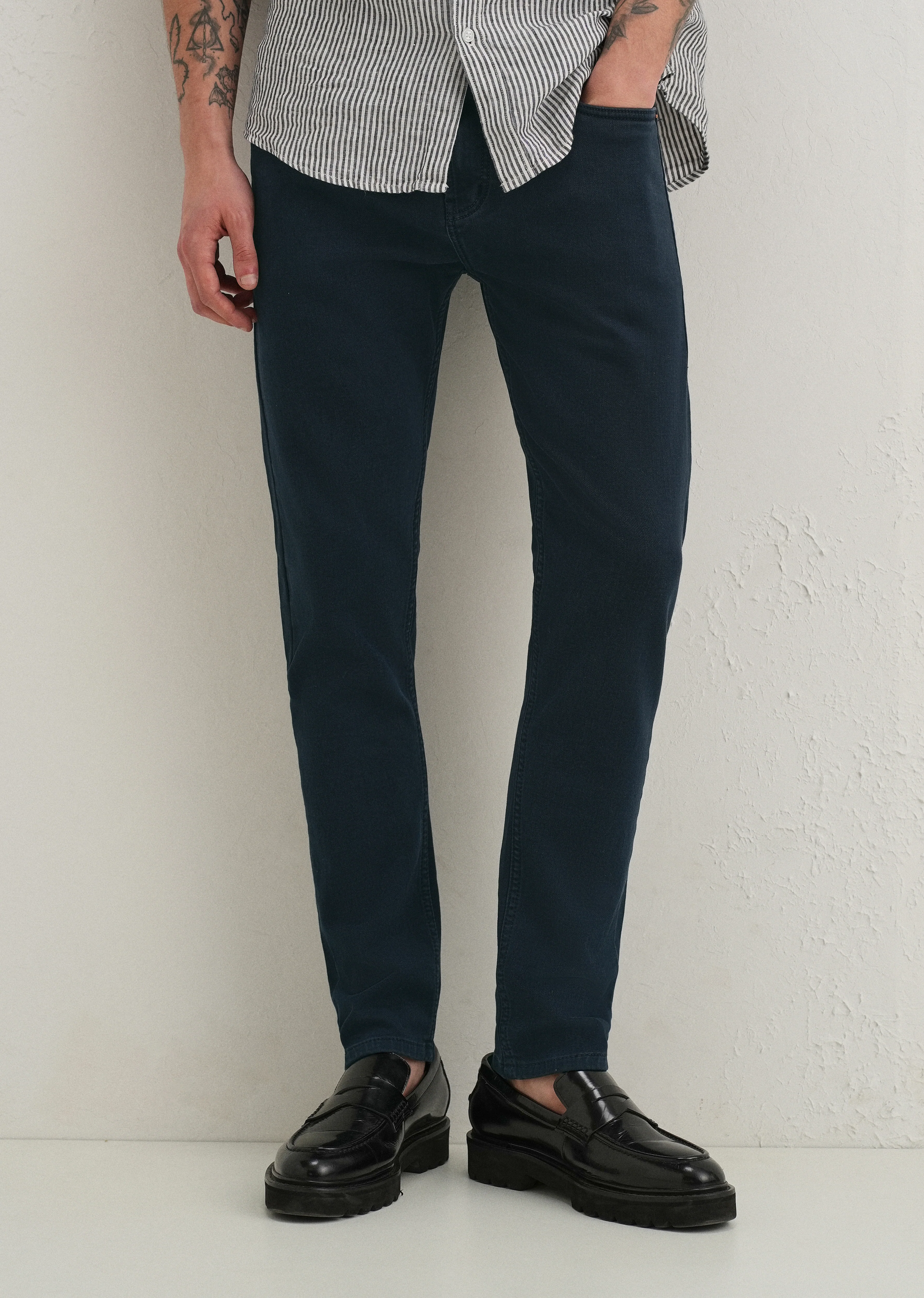 Navy Blue Ankle Slim Fit Denim - Image 7