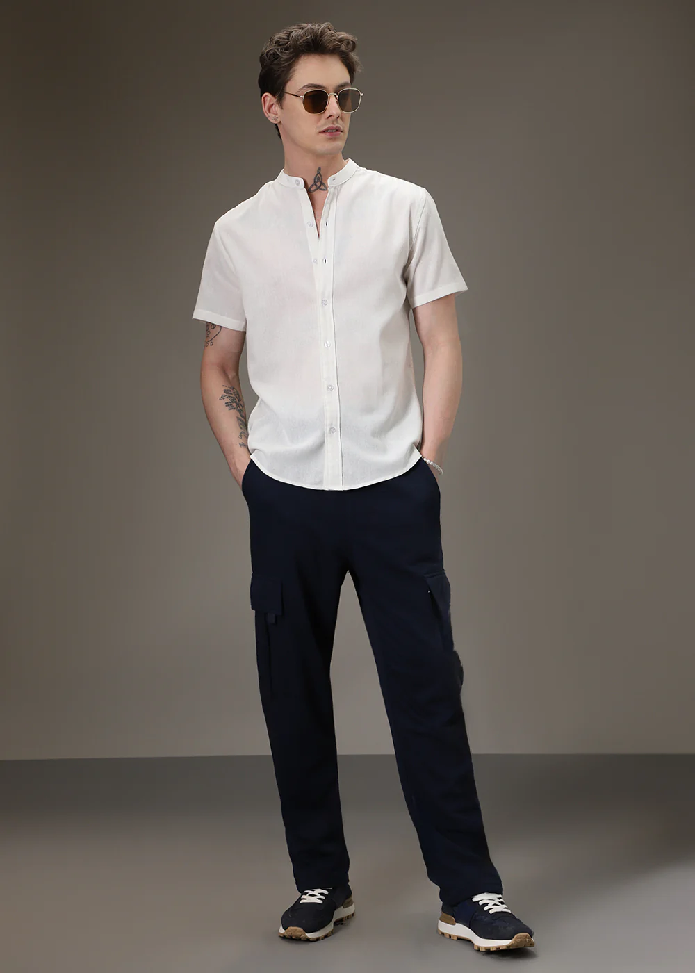 Navy Blue Cargo Joggers - Image 7