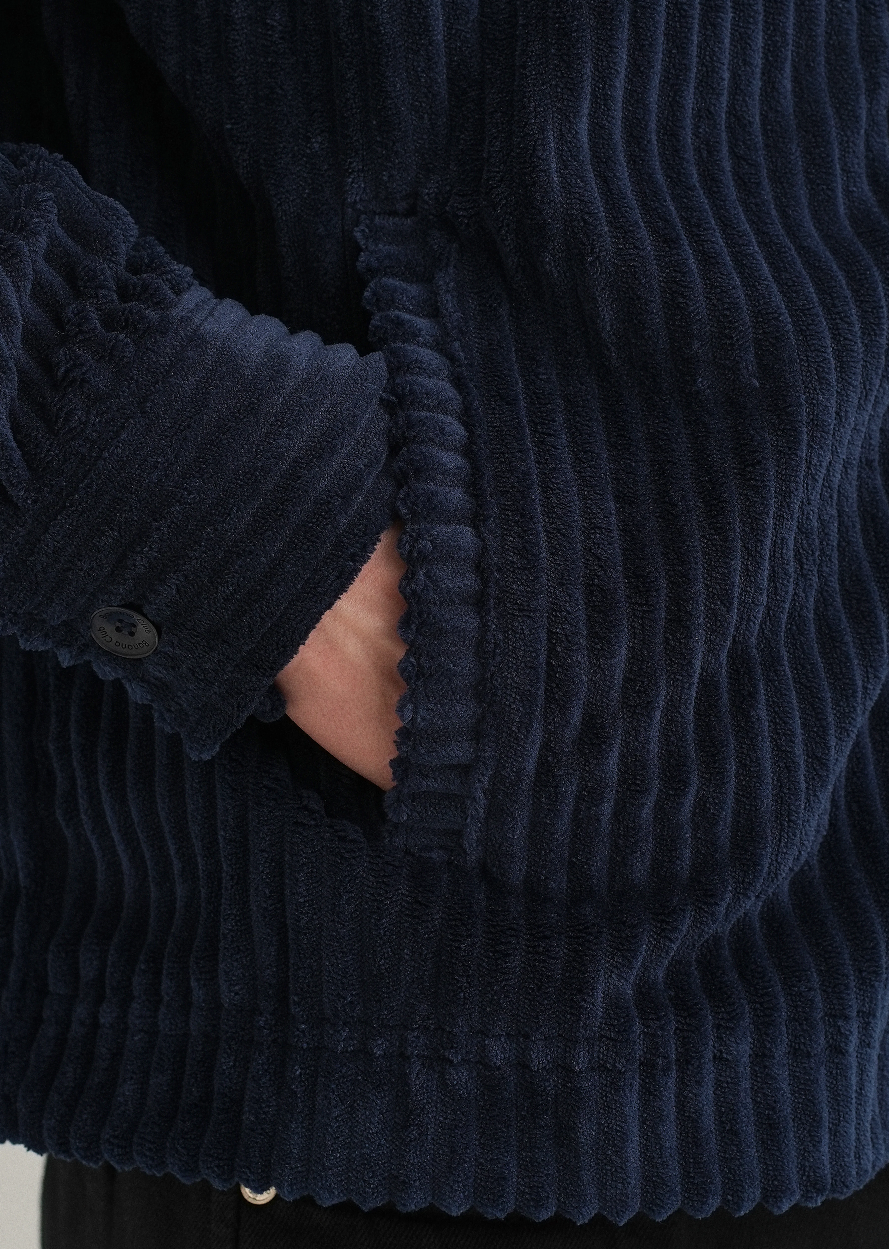 Navy Blue Corduroy Shacket - Image 2