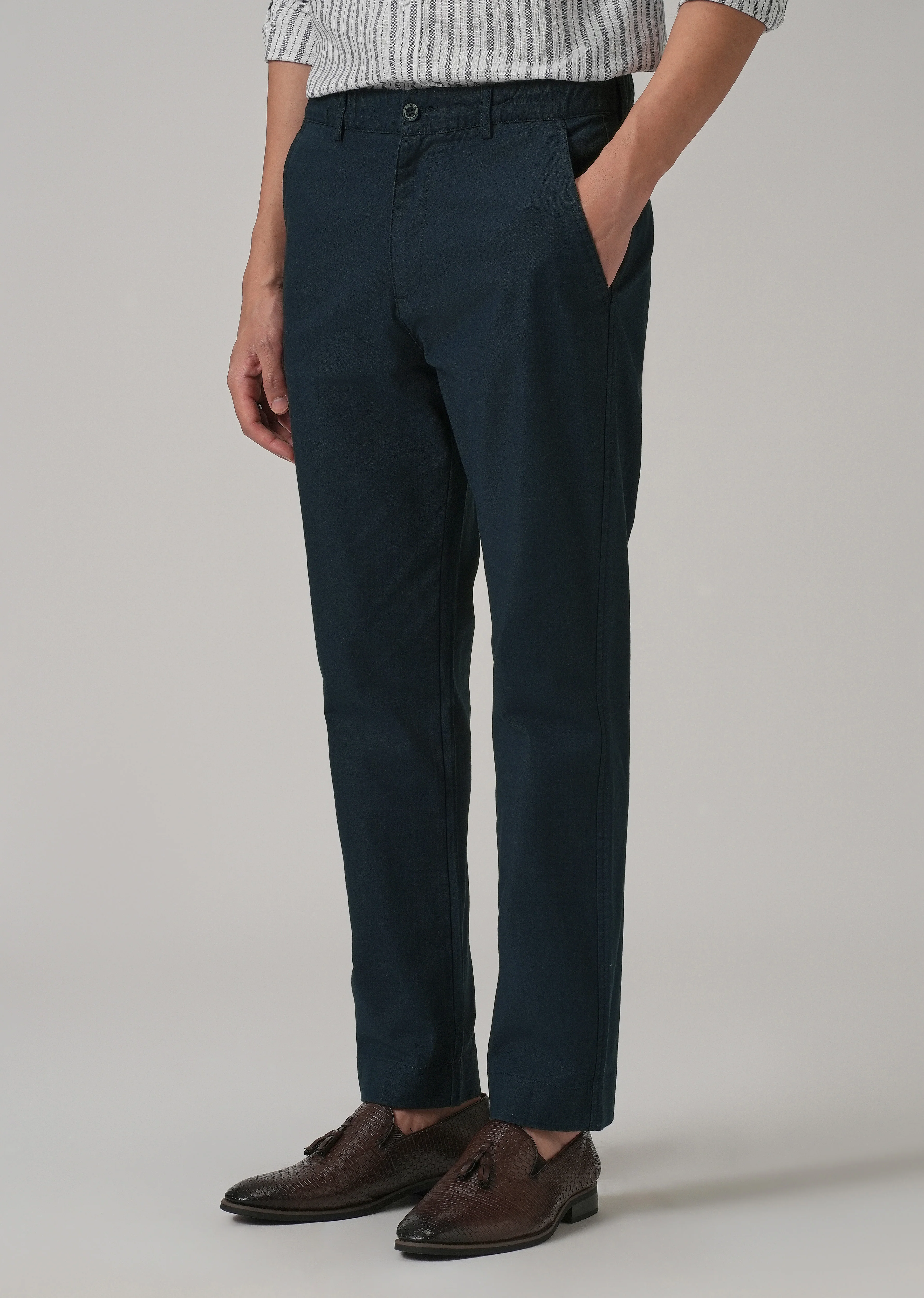 Navy Blue Cotton Trouser - Image 7