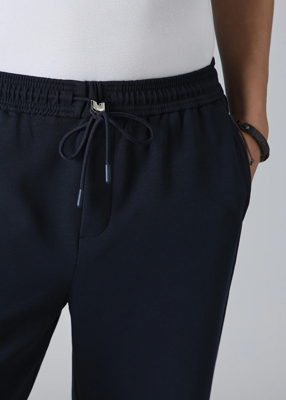 Navy Blue Drawstring Korean Pant - Image 2